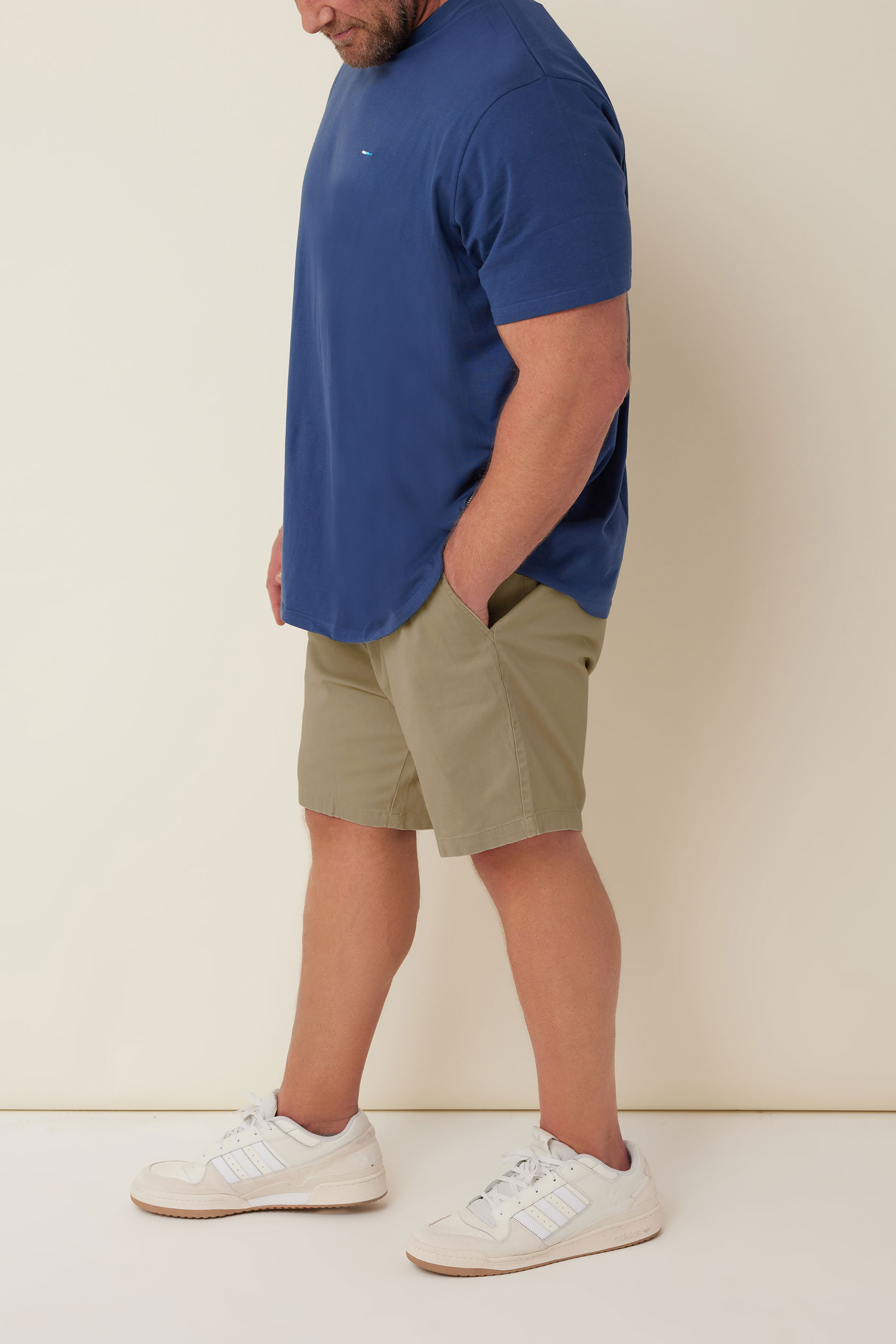 BadRhino Stone Brown Elasticated Waist Chino Shorts | BadRhino 5