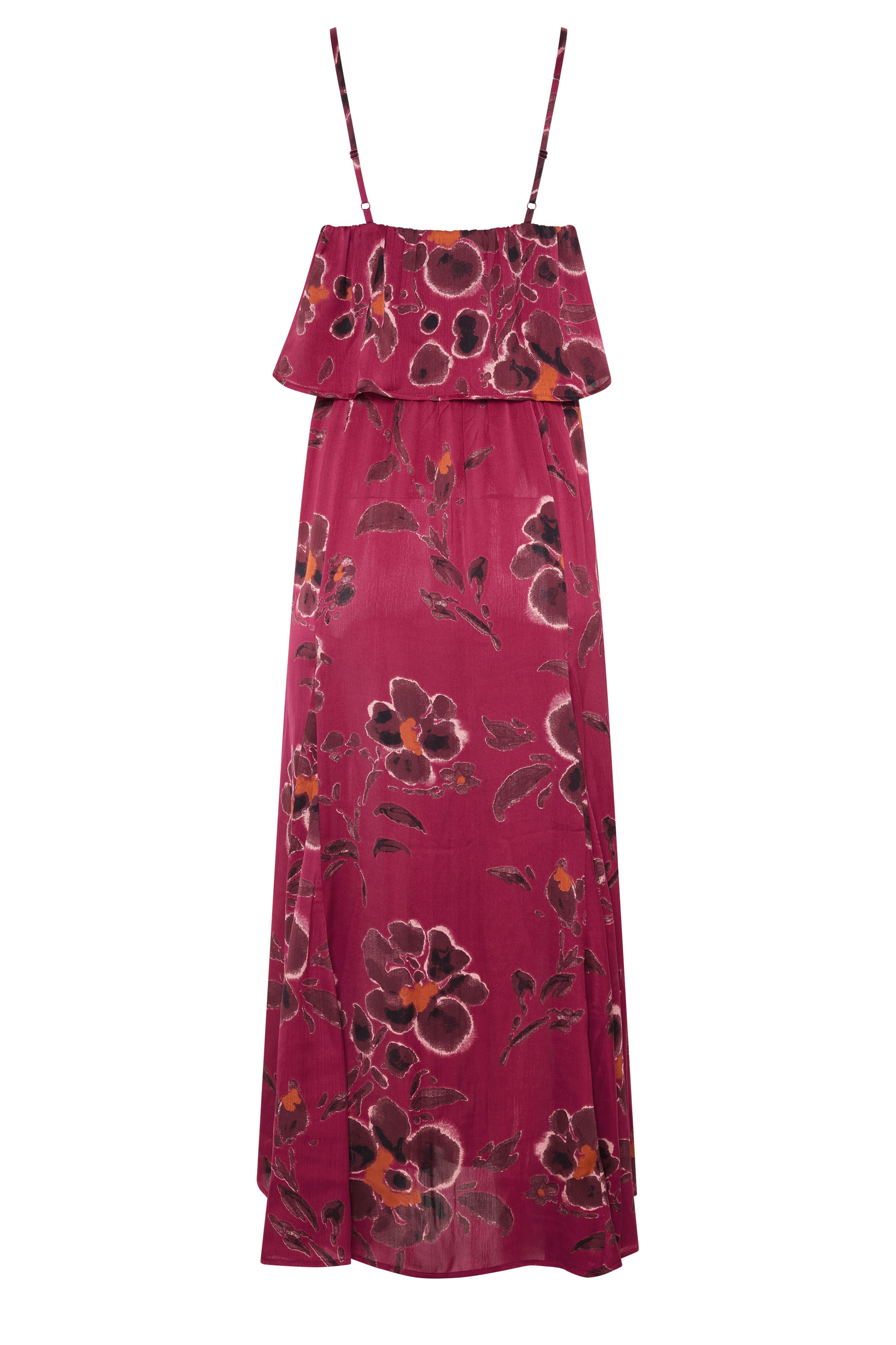 STAR Red Floral Satin Maxi Dress | StarByJM 6
