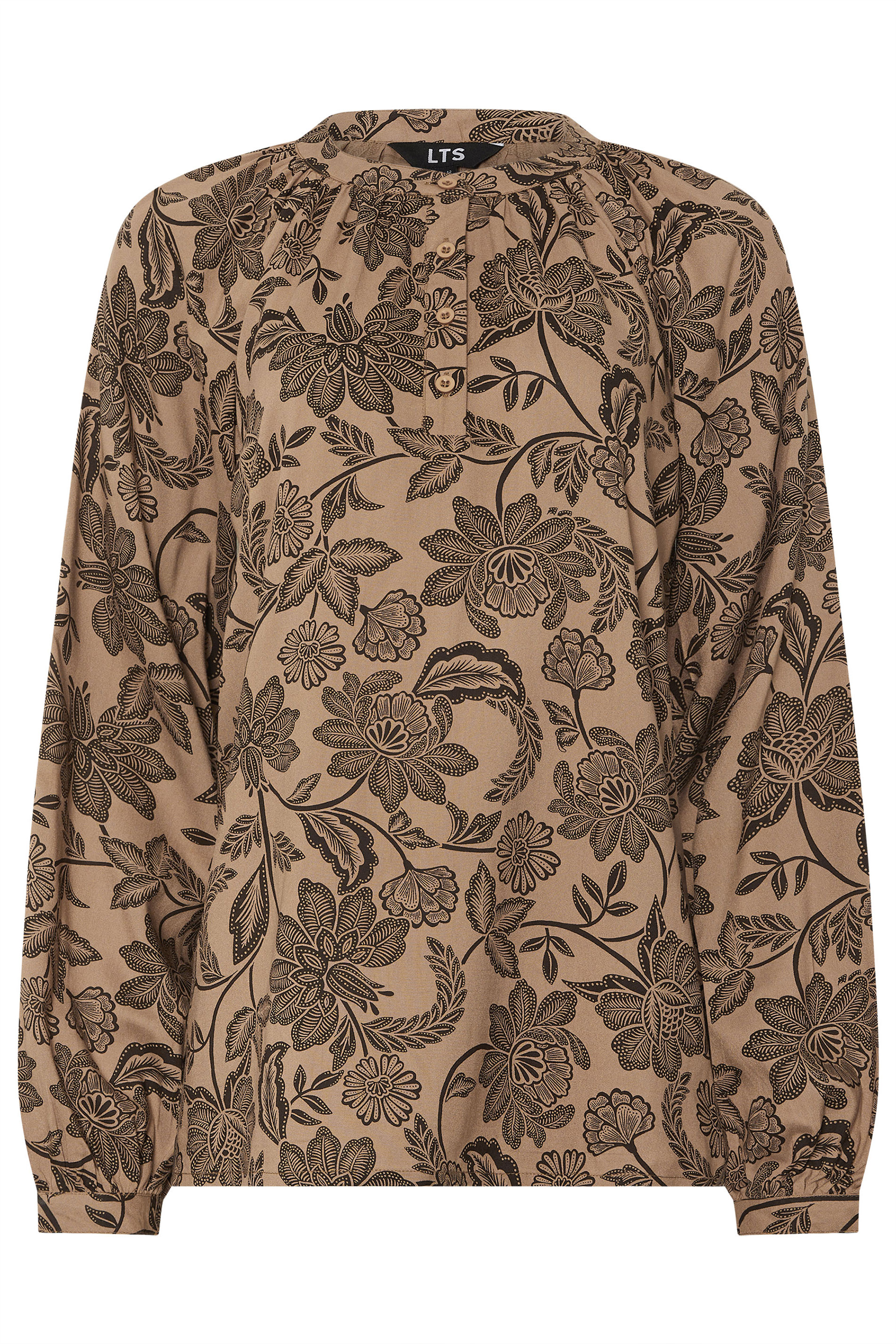 LTS Tall Women's Natural Brown Raglan Blouse | Long Tall Sally 5
