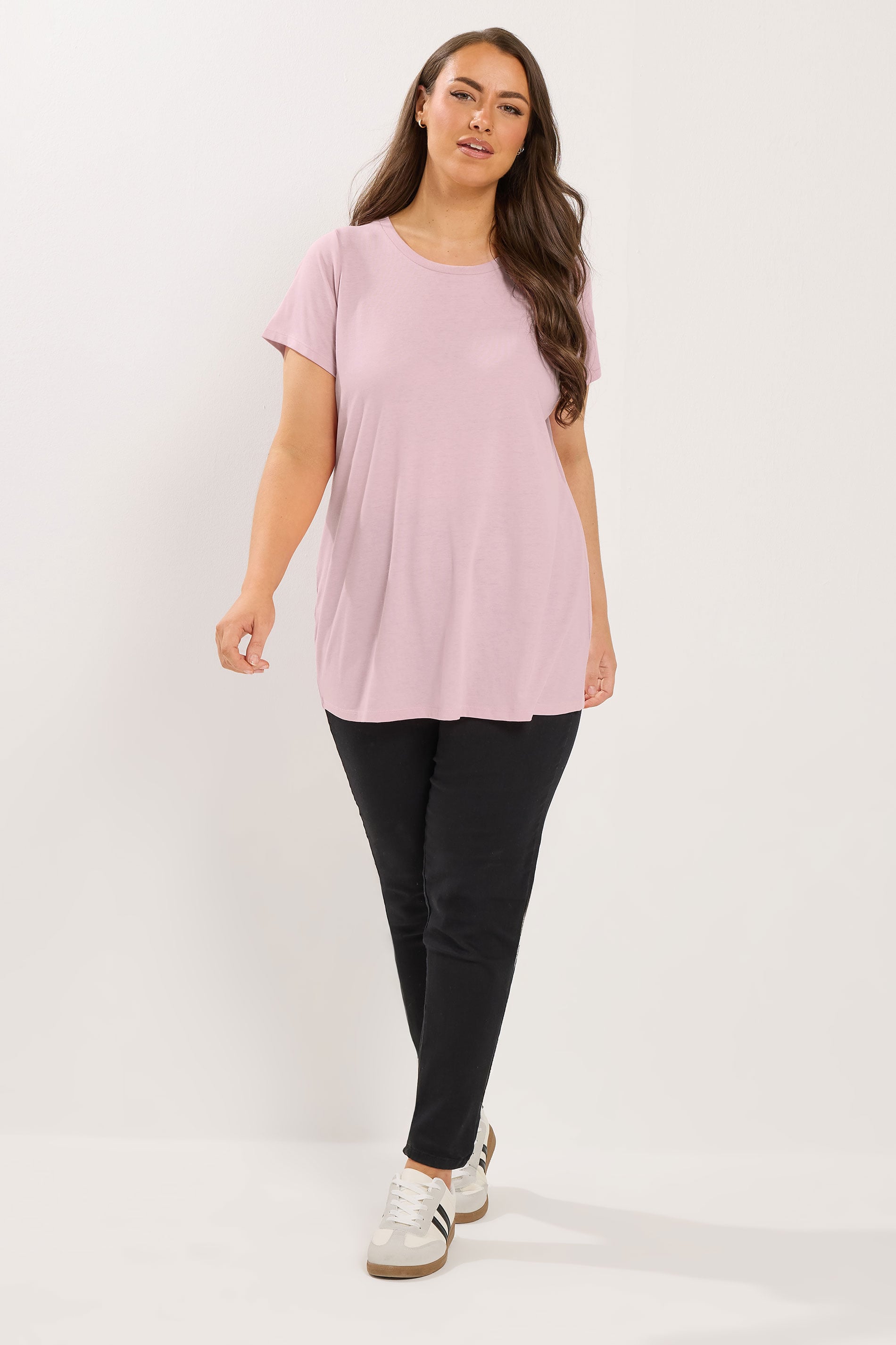 YOURSET 3 PACK Plus Size Chocolate Brown & Pink Core T-Shirts | Yours Clothing 4