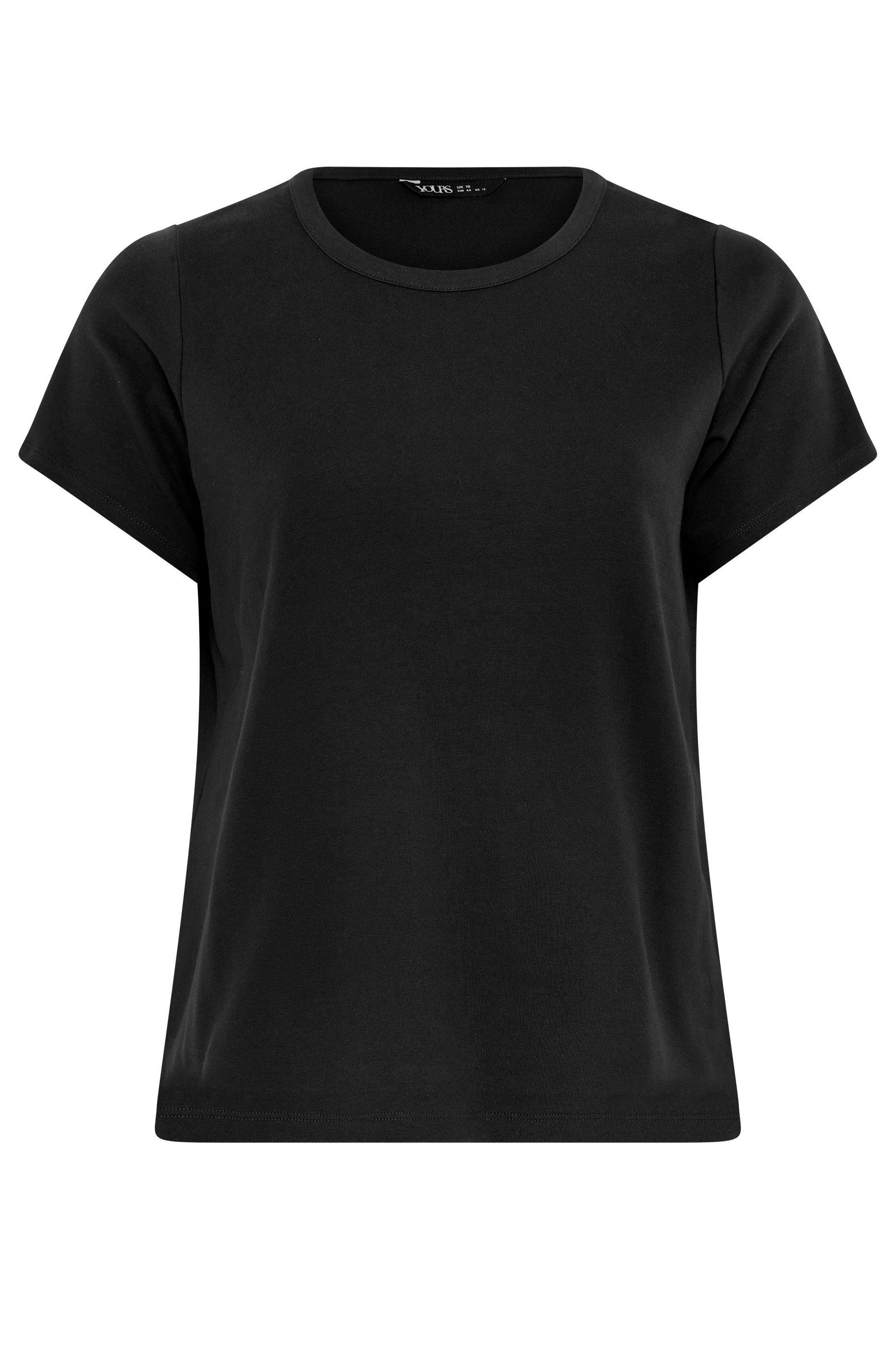 YOURS Plus Size Black Interlock T-Shirt | Yours Clothing 5