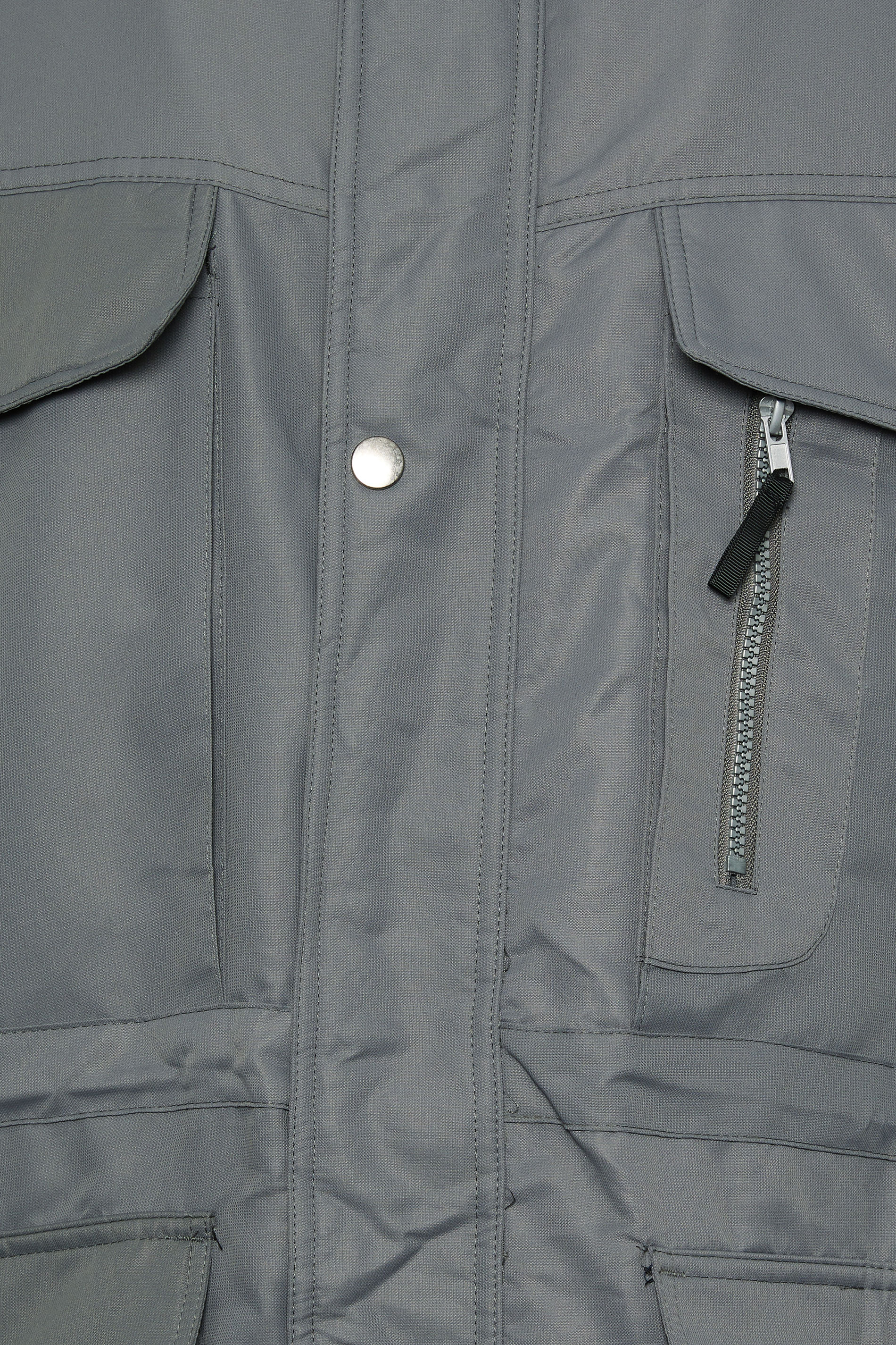 BadRhino Big & Tall Grey Fleece Lined Hooded Coat | BadRhino 2