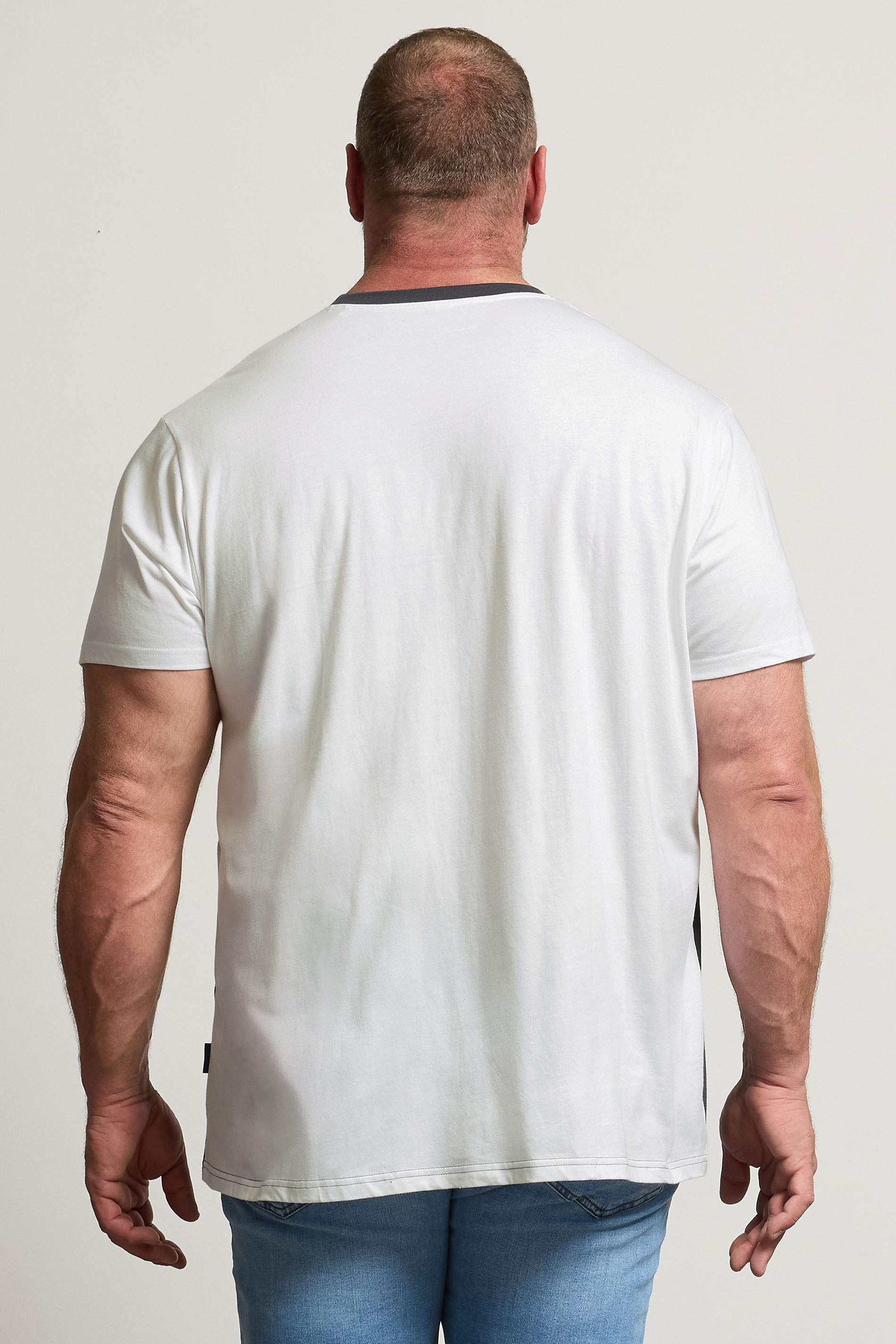 BadRhino Big & Tall Grey Cut & Sew Scripted T-Shirt | BadRhino 2
