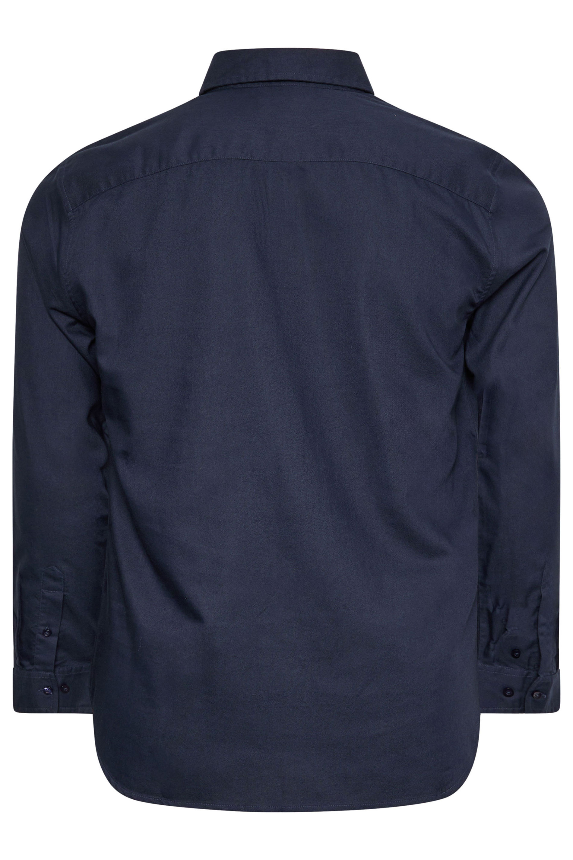 BadRhino Big & Tall Navy Blue Long Sleeve Oxford Shirt | BadRhino 8