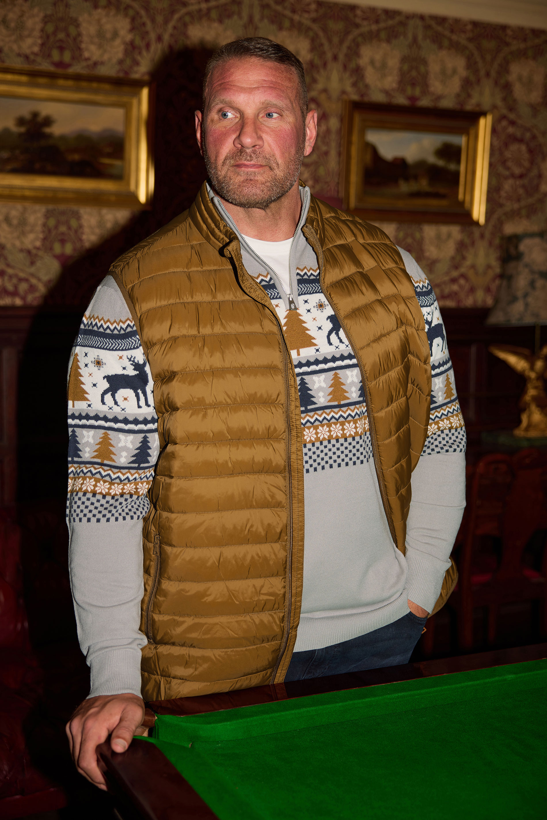 BadRhino Big & Tall Brown Puffer Gilet | BadRhino 1