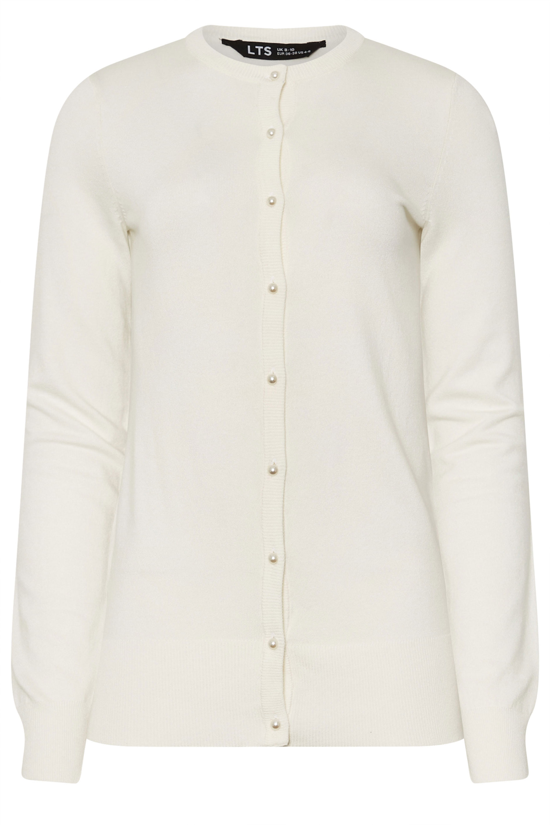 LTS Tall Ivory White Pearl Button Cardigan | Long Tall Sally 8