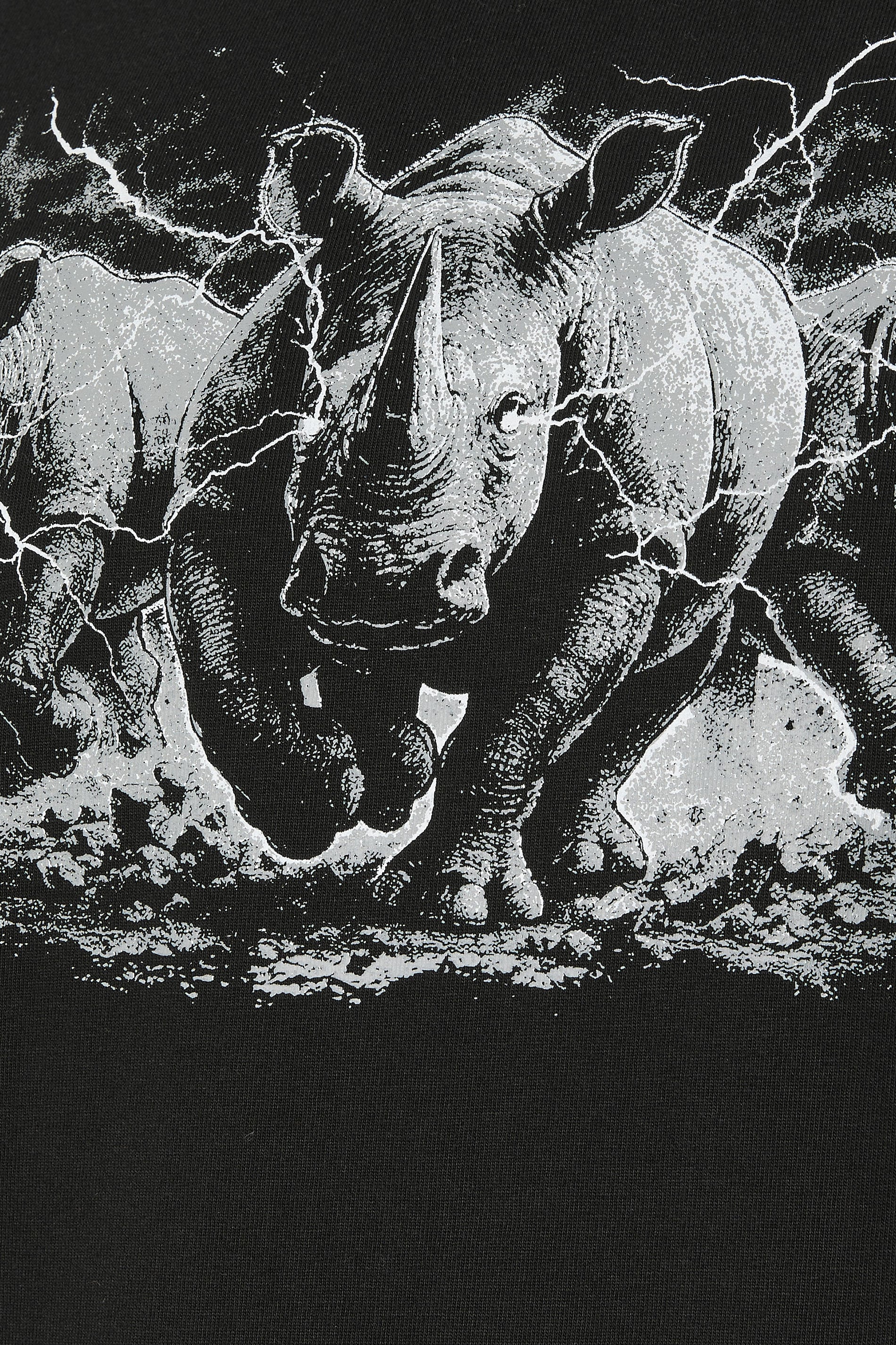 BadRhino Big & Tall Black Extra Long Rhino Graphic T-Shirt | BadRhino 7