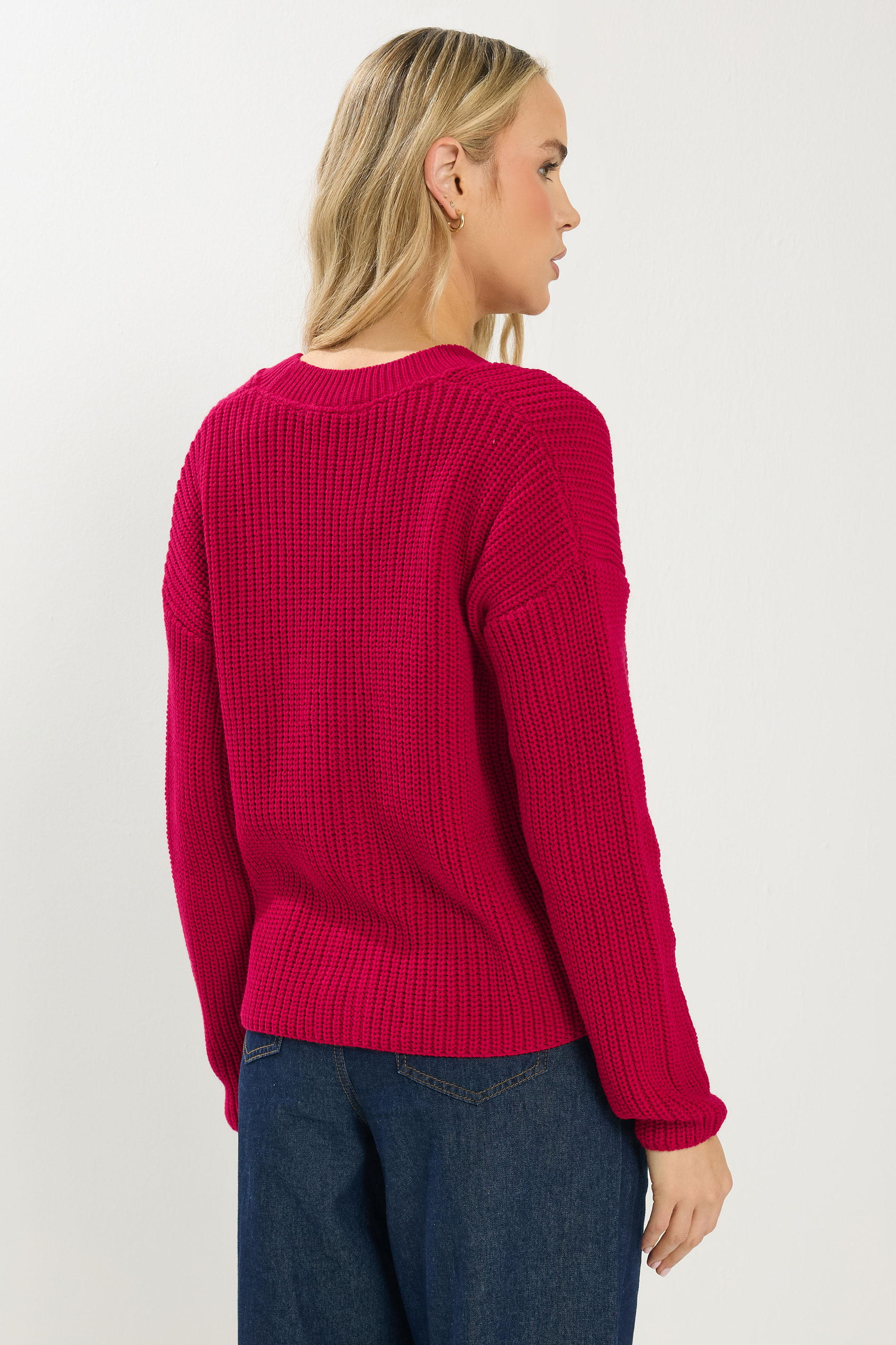 LTS Tall Women's Red V-Neck Cardigan | Long Tall Sally 2