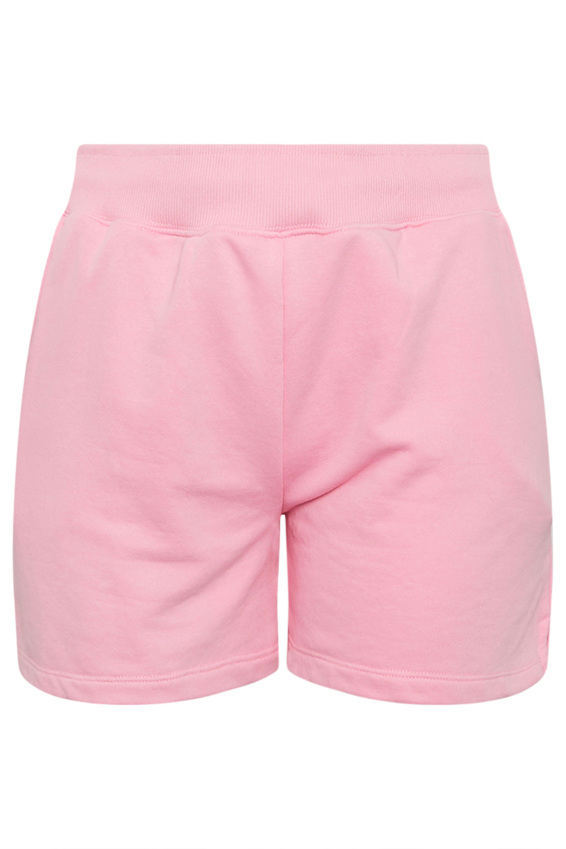 YOURS Plus Size Pink Jogger Shorts | Yours Clothing 5