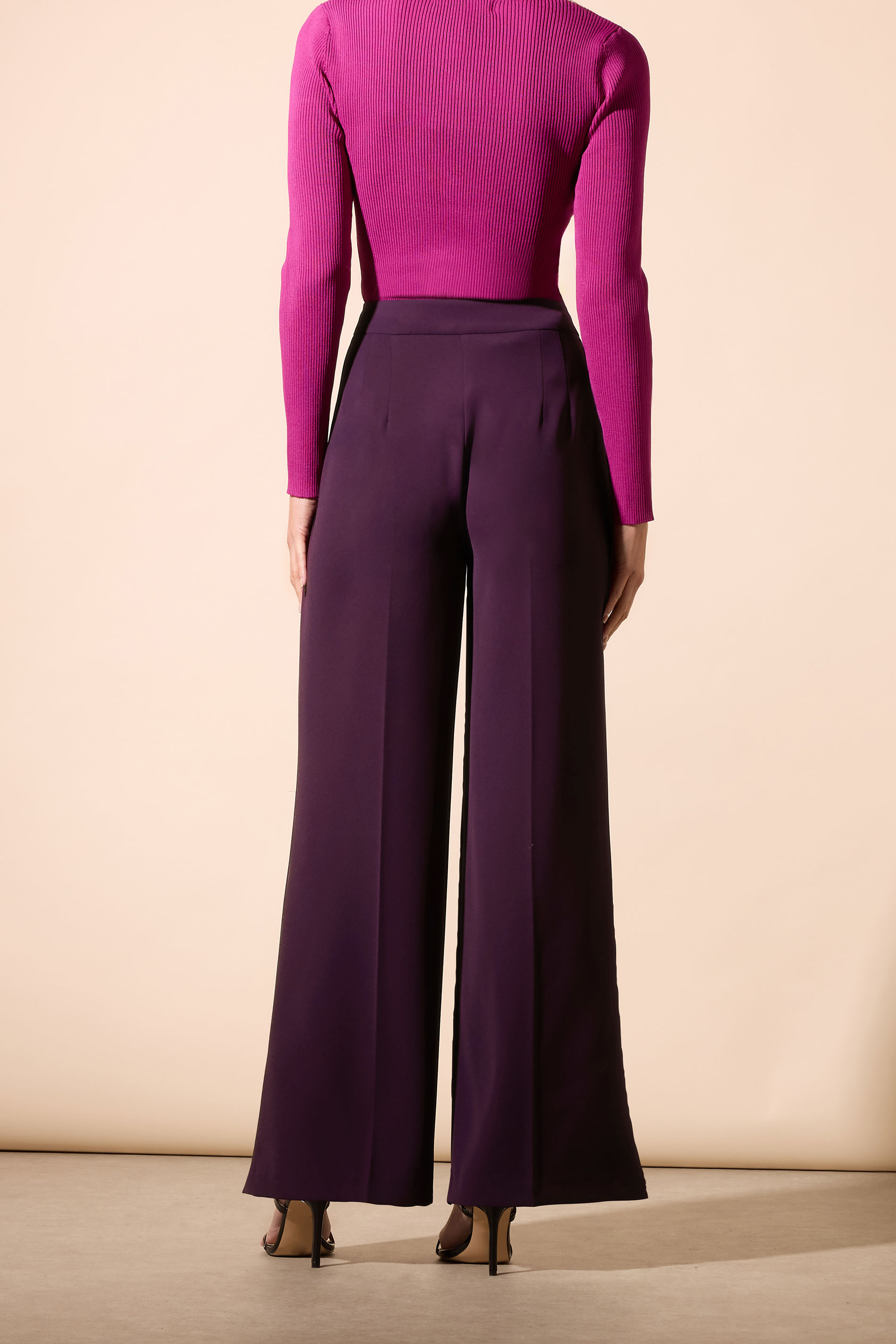 STAR Purple Tailored Pleated Front Trousers | StarByJM 4
