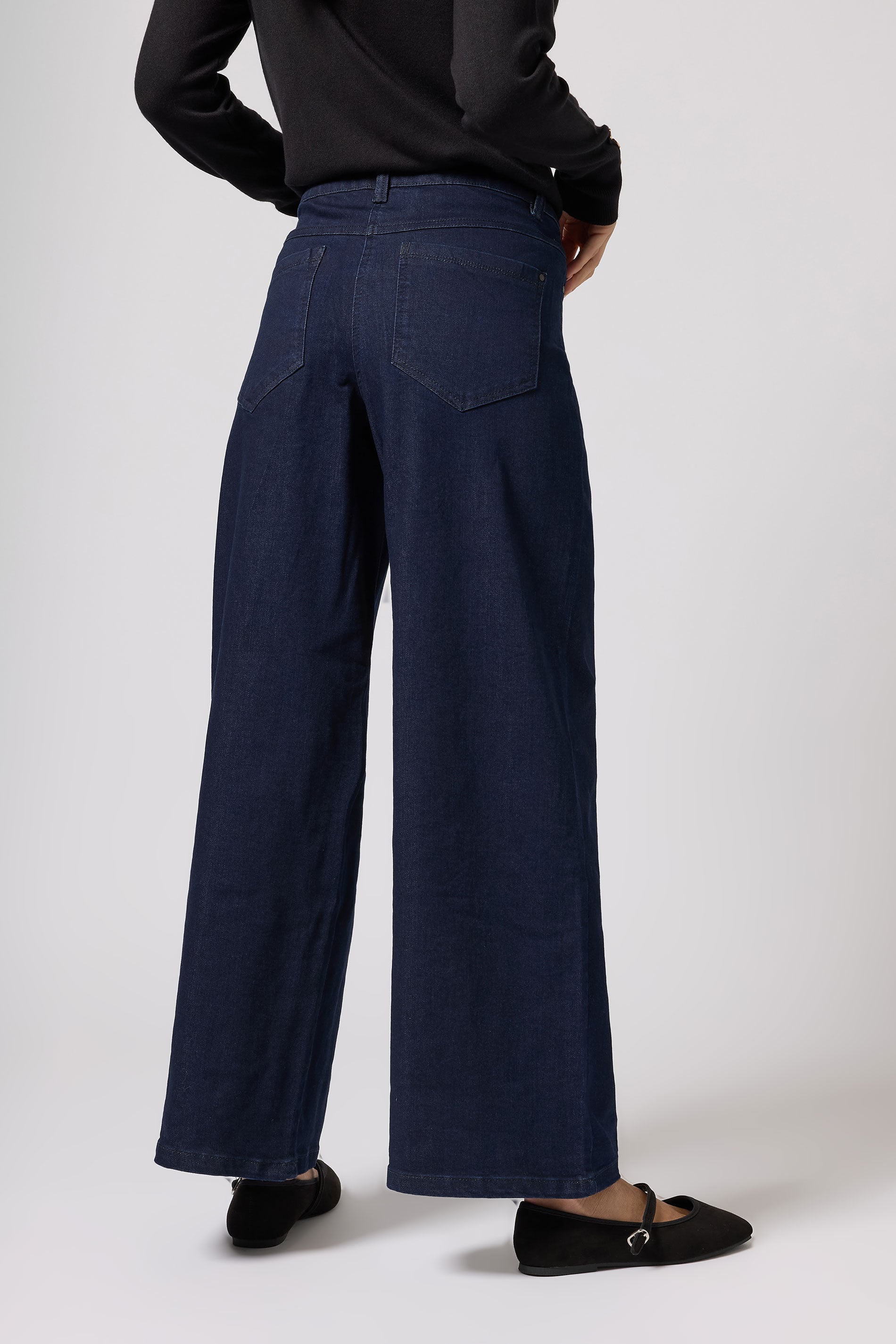 M&Co Indigo Blue Wide Leg Jeans | M&Co 4