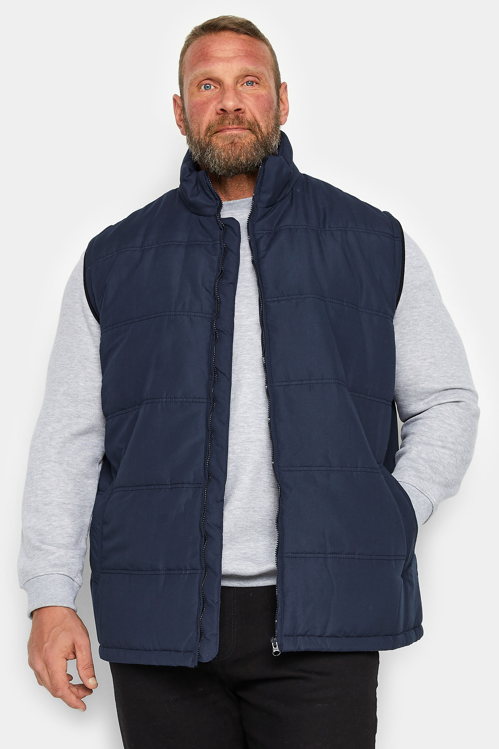 KAM Navy Blue Quilted Gilet | BadRhino 2