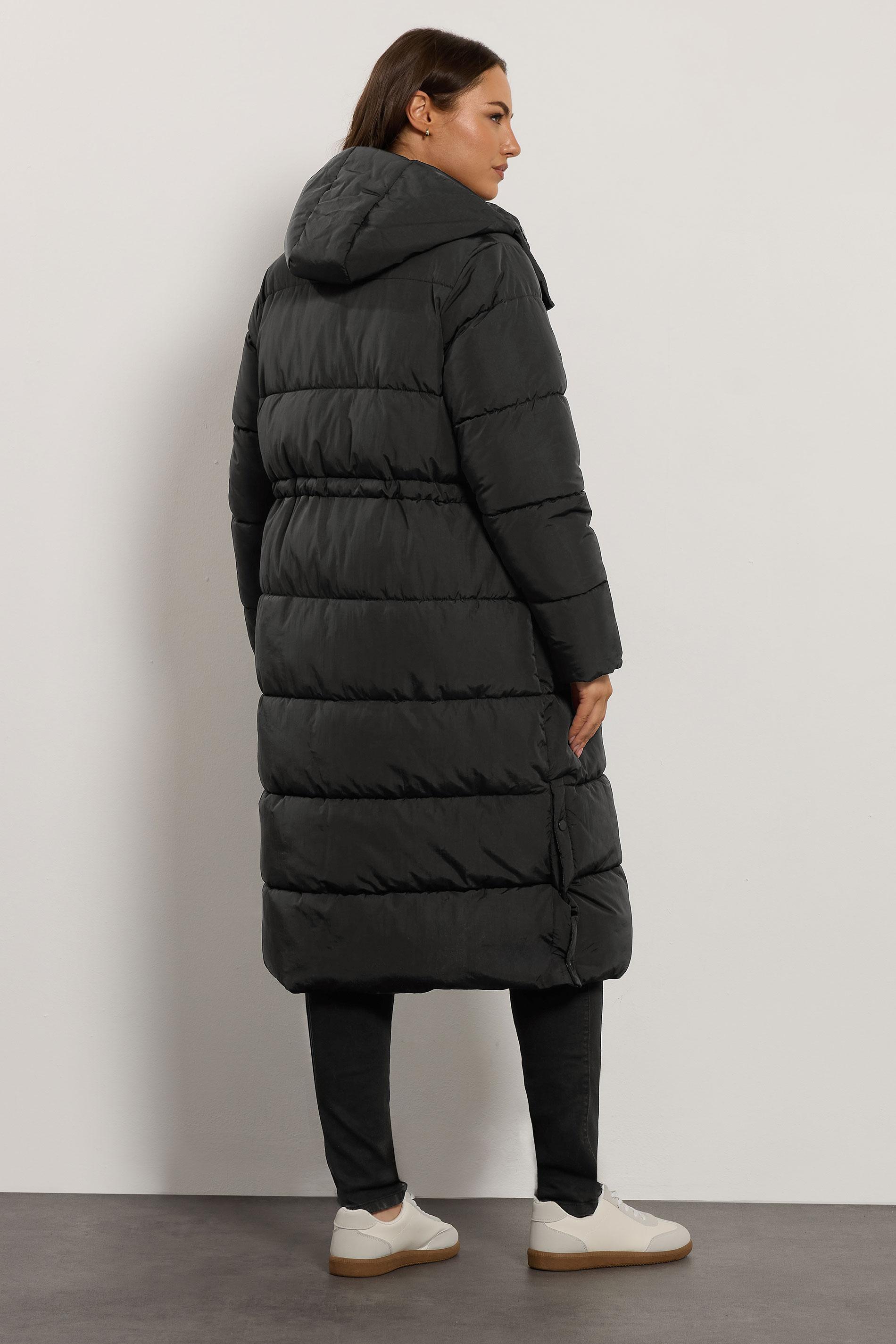 EVANS Curve Black Maxi Puffer Coat | Evans 4