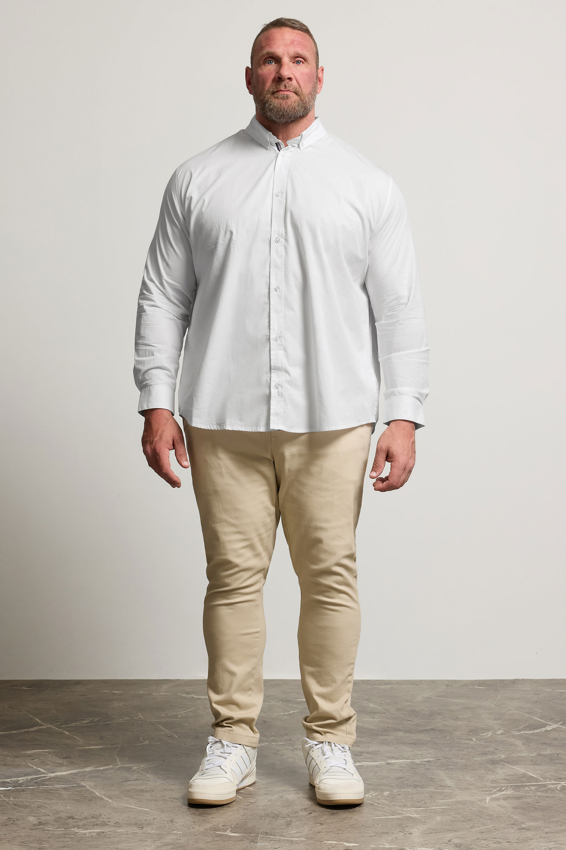 BadRhino Big & Tall White Poplin Shirt | BadRhino 1