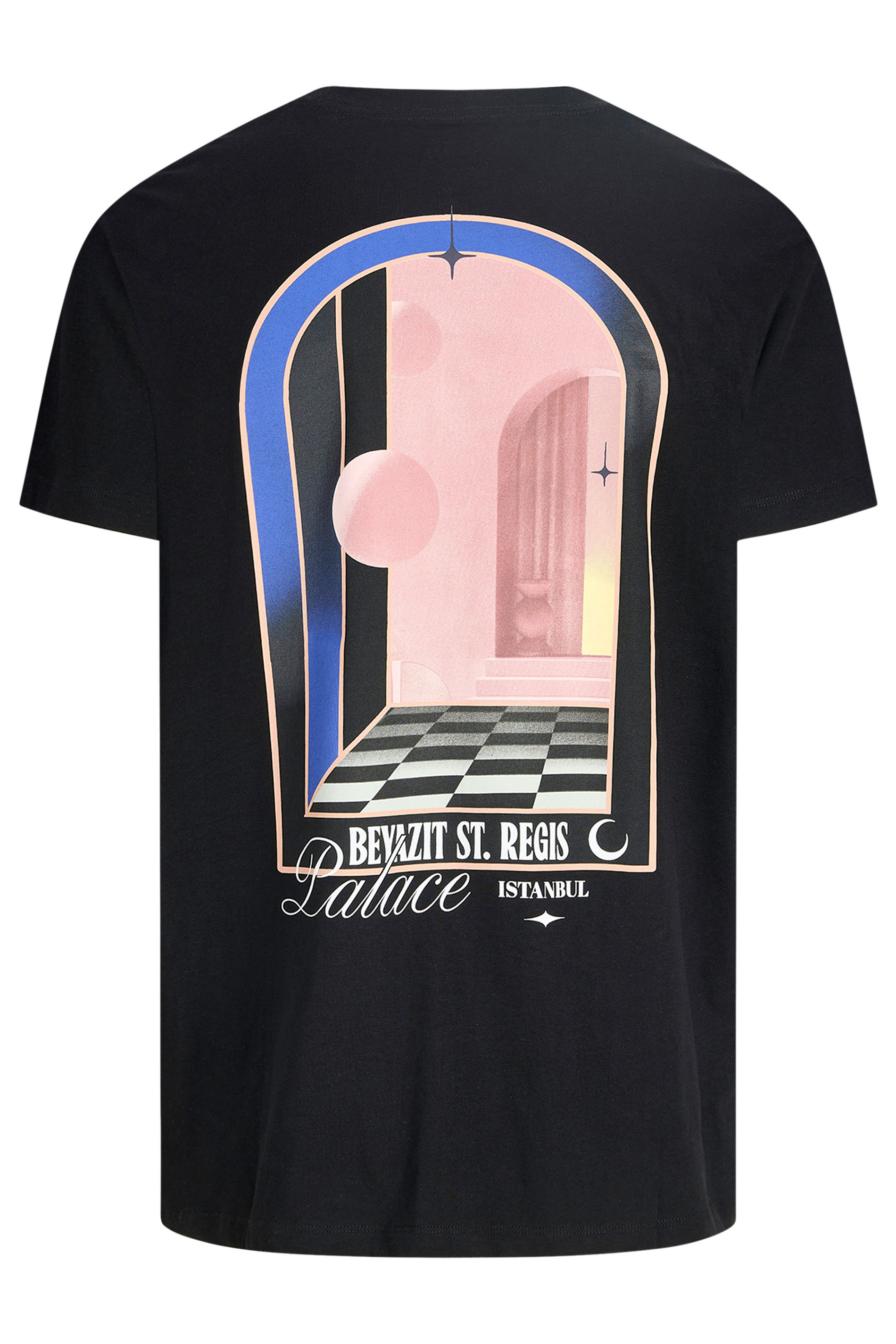 JACK & JONES Big & Tall Black Island Graphic T-Shirt | BadRhino 5