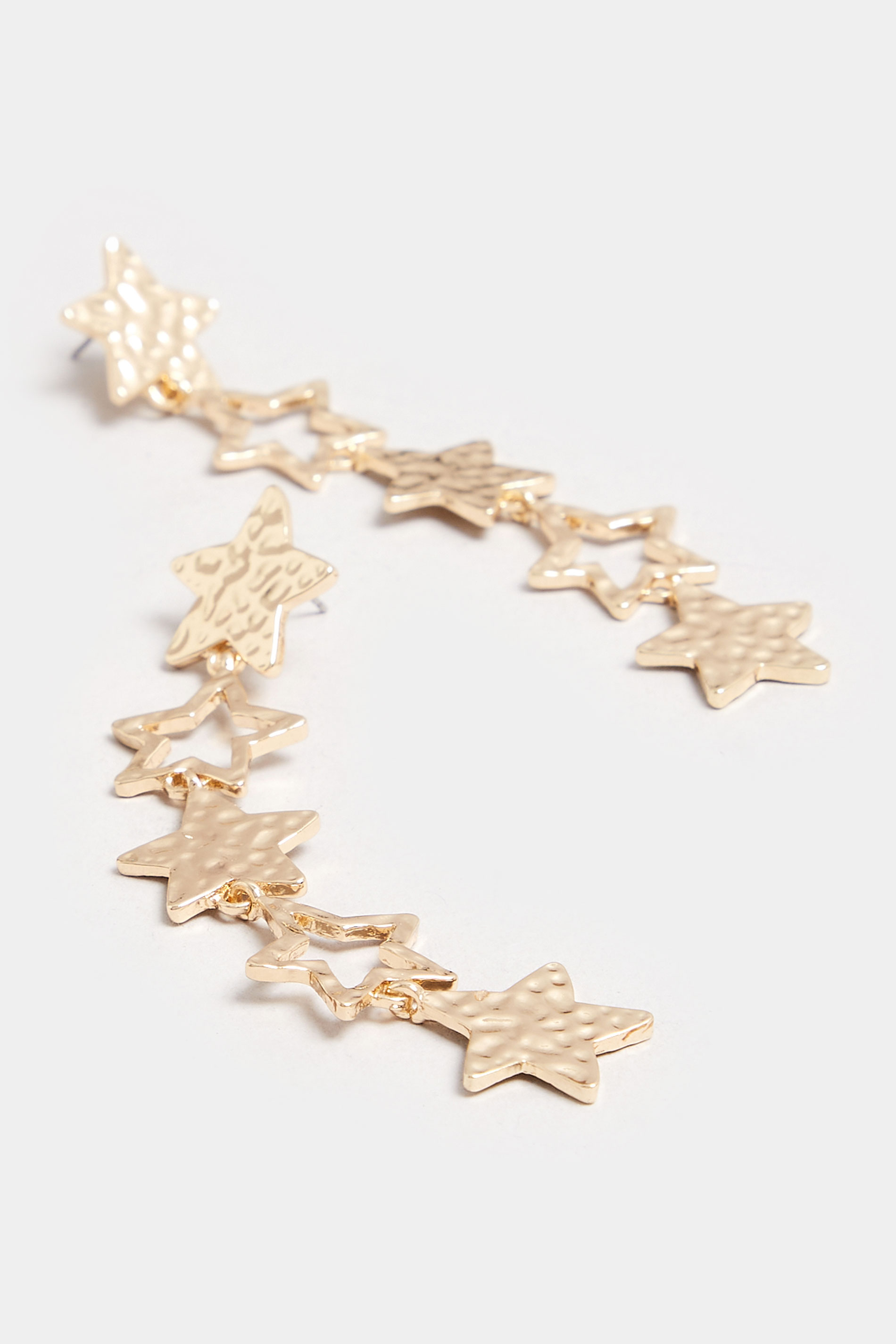 Gold Tone Star Drop Earrings | Yours Clothing 2