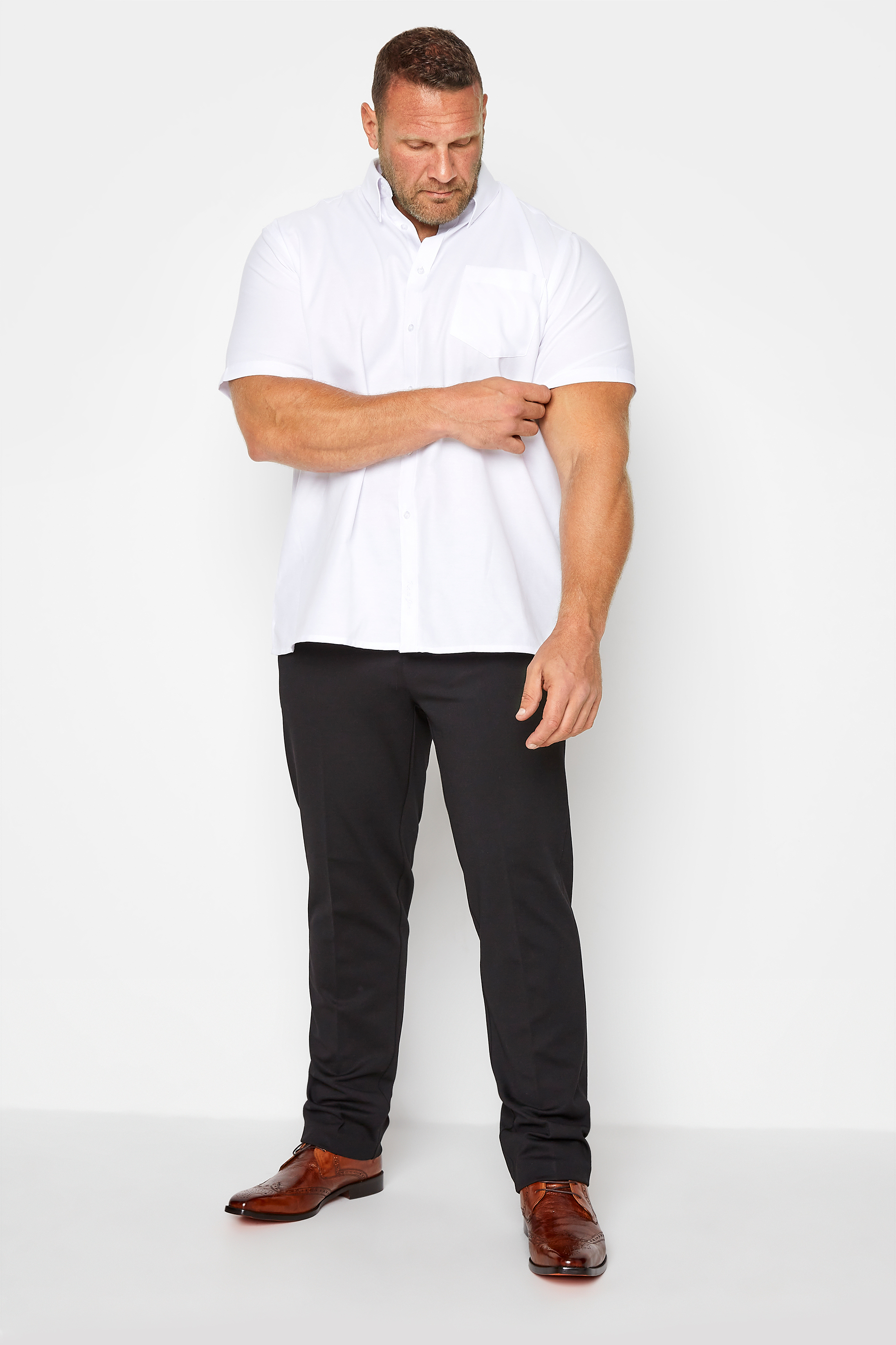D555 Black Stretch Trousers | BadRhino 1