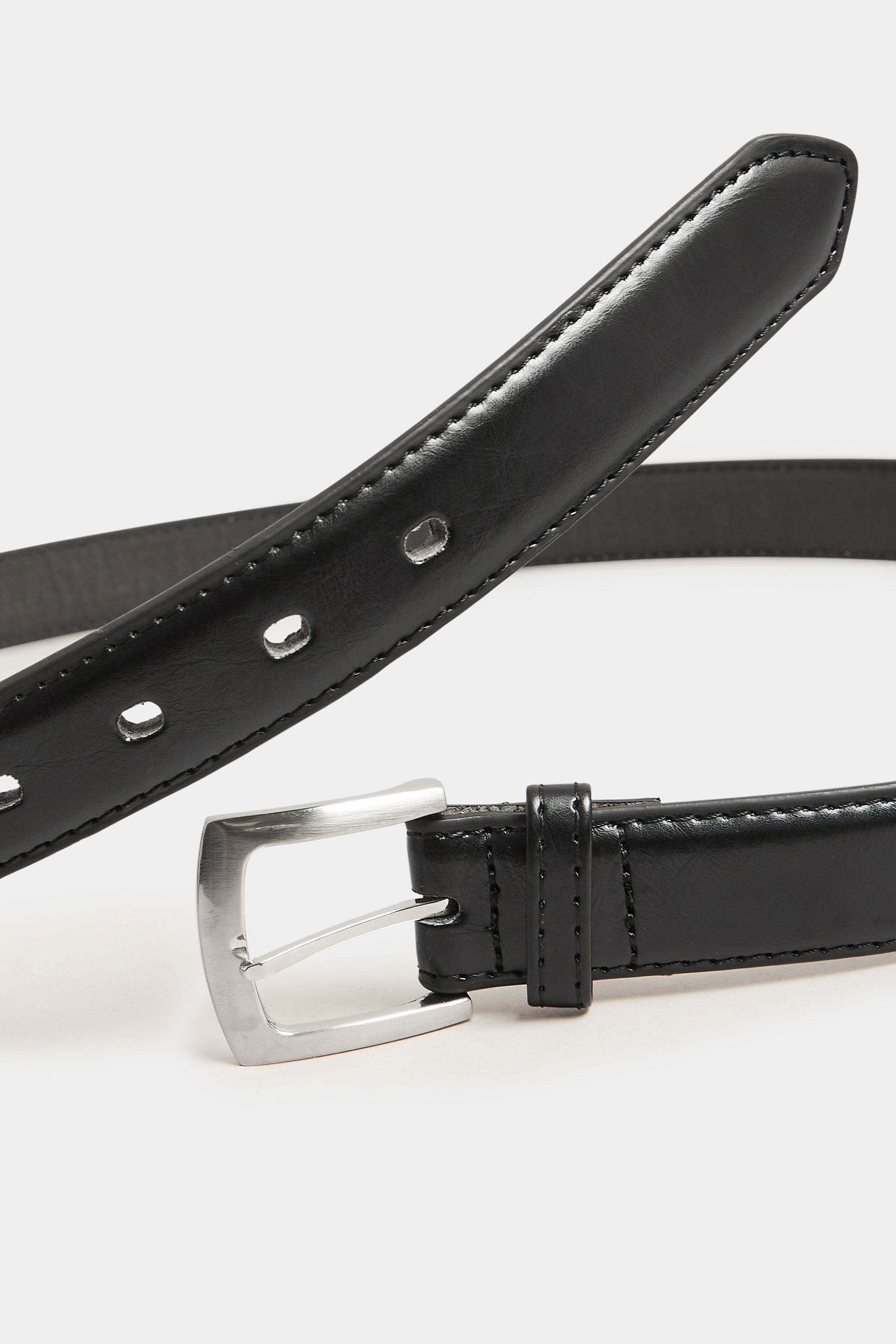 D555 Black Bonded Leather Belt | BadRhino  2