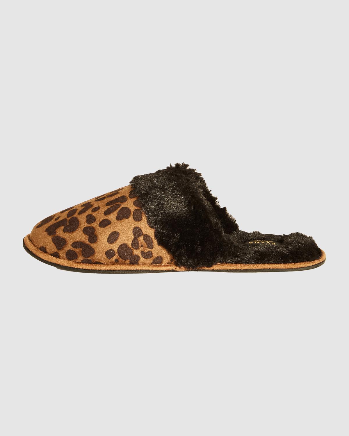 Extra Wide Fit Cheetah Slipper Neutral 9