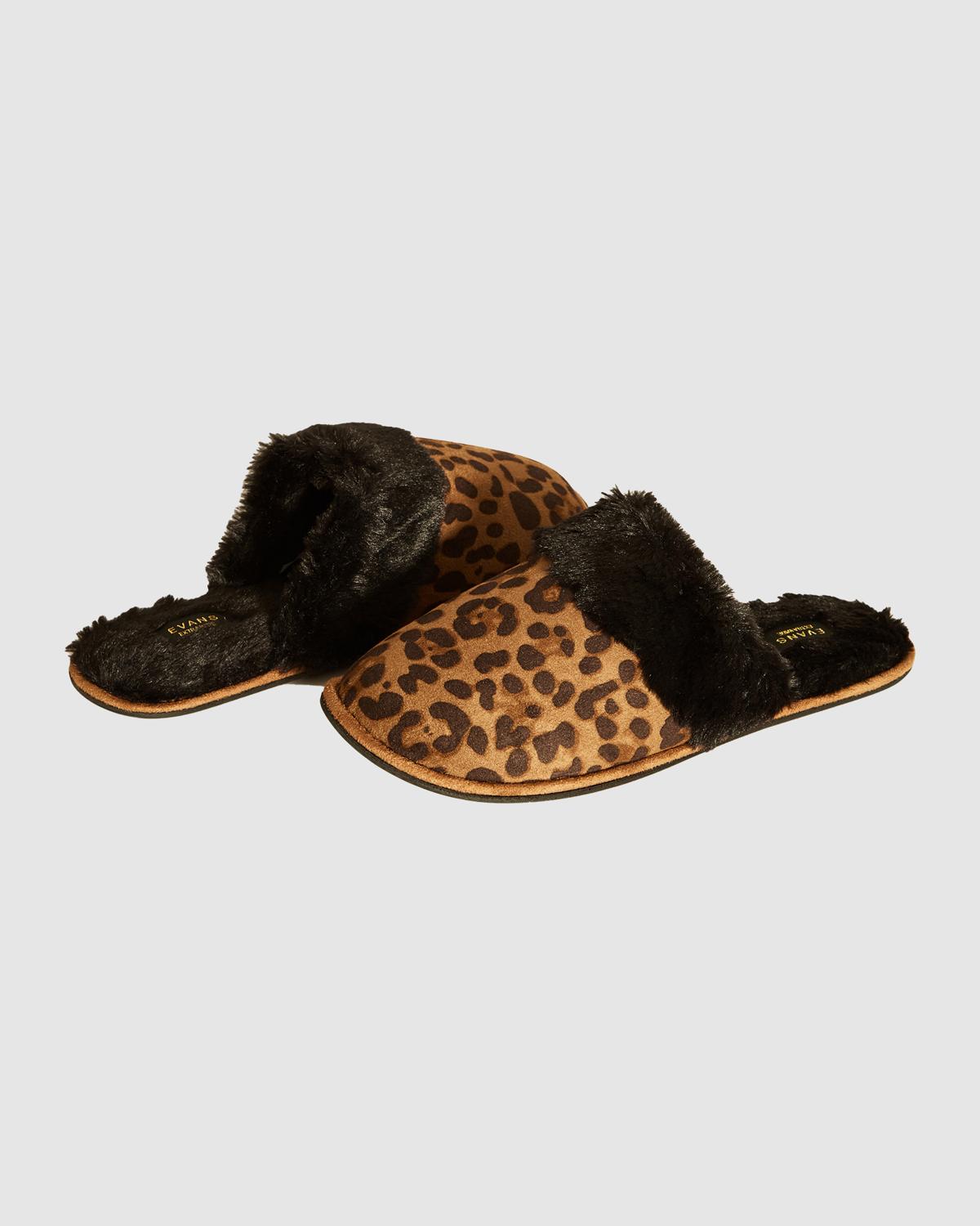 Extra Wide Fit Cheetah Slipper Neutral 12