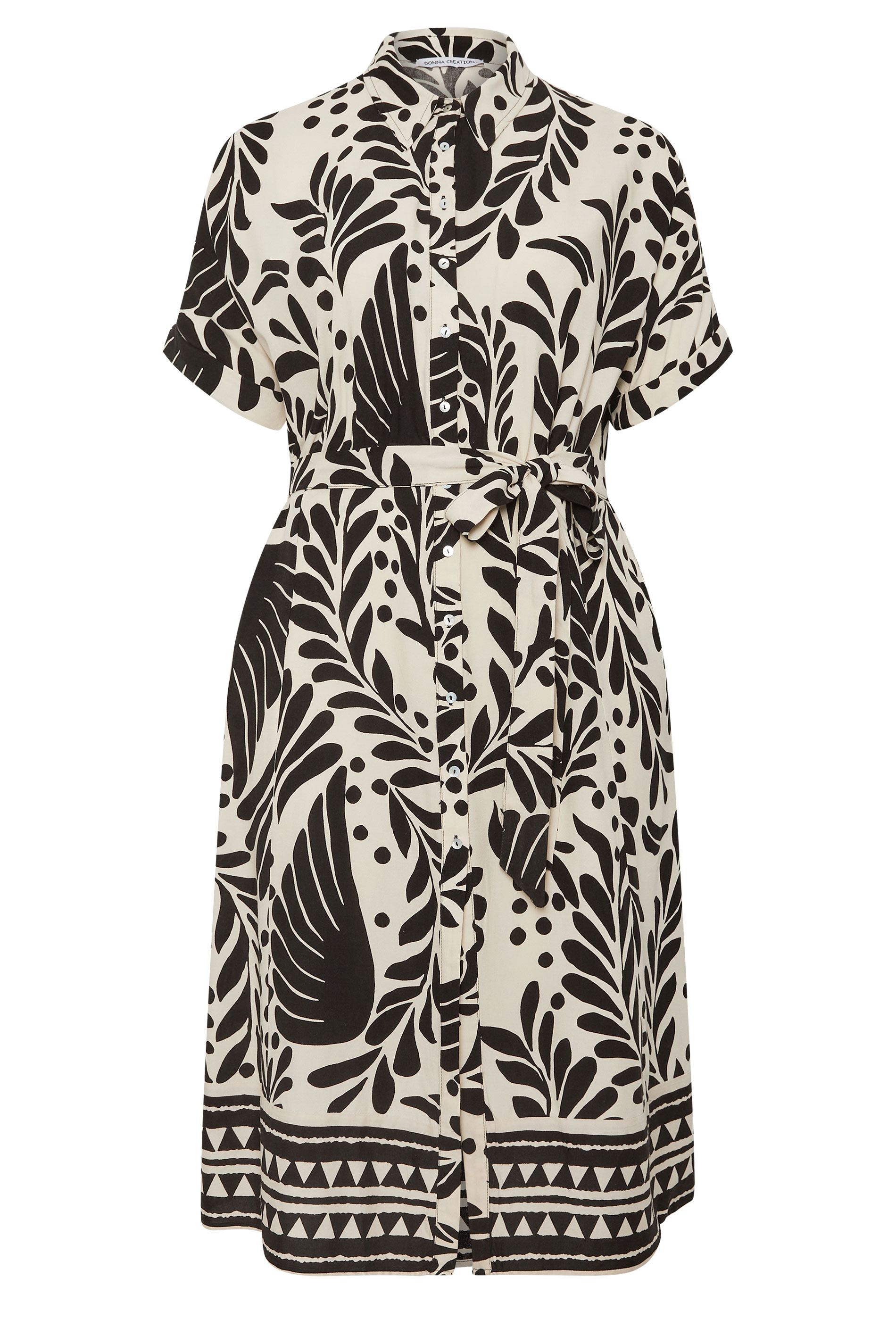 EVANS Plus Size Black Abstract Shirt Dress | Evans 6