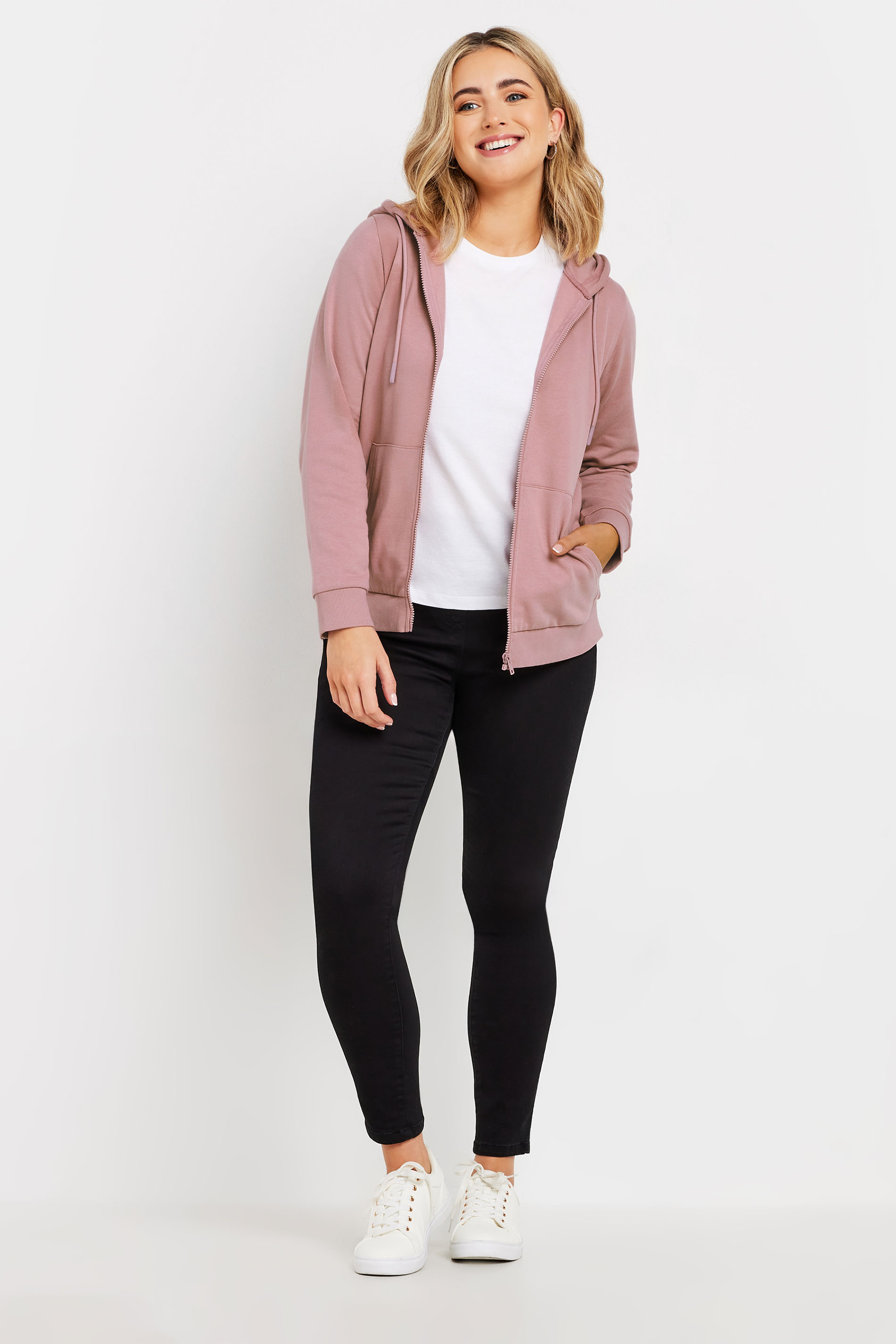 M&Co Pink Essential Zip Through Hoodie | M&Co 1