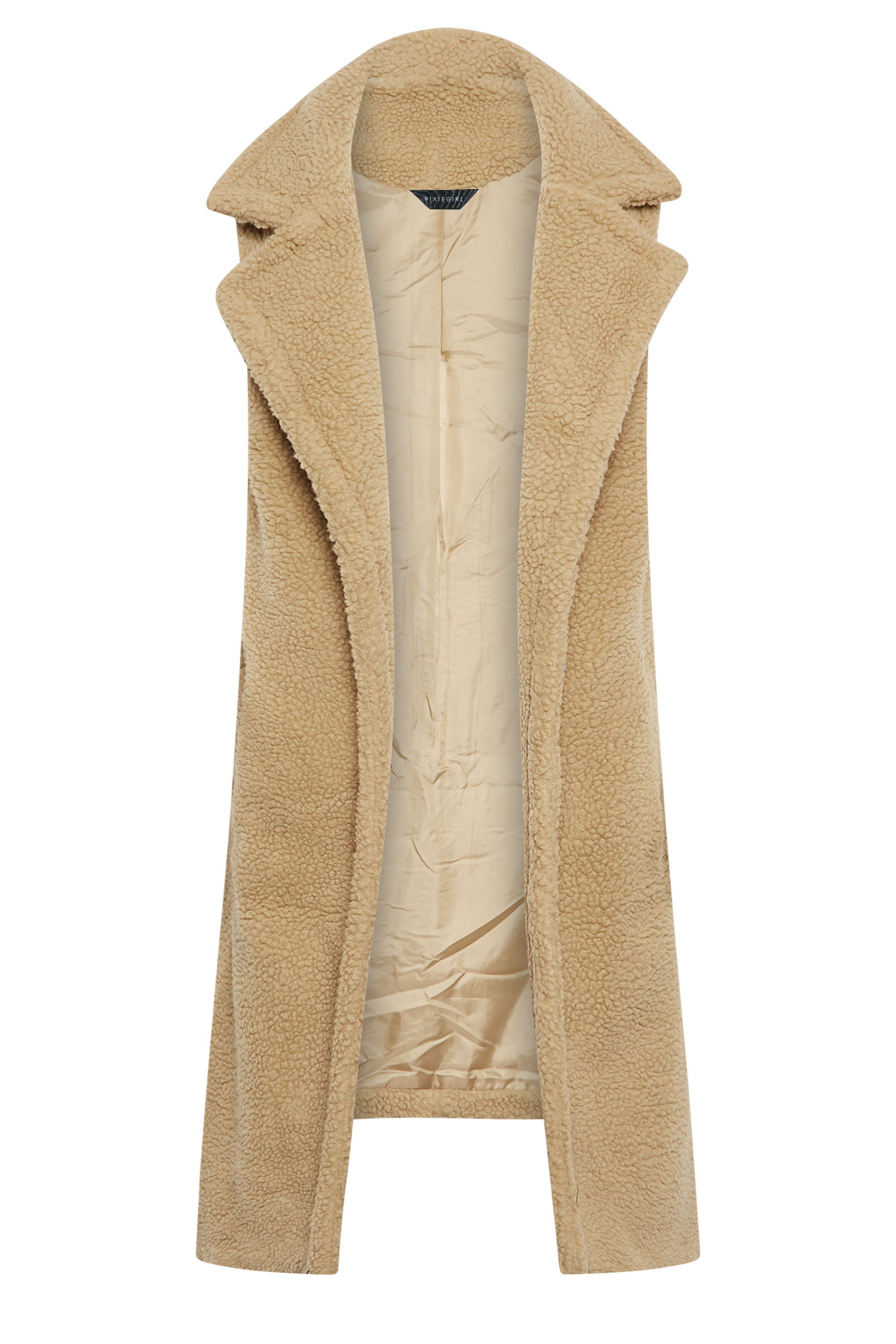 PixieGirl Brown Teddy Longline Gilet | PixieGirl  6