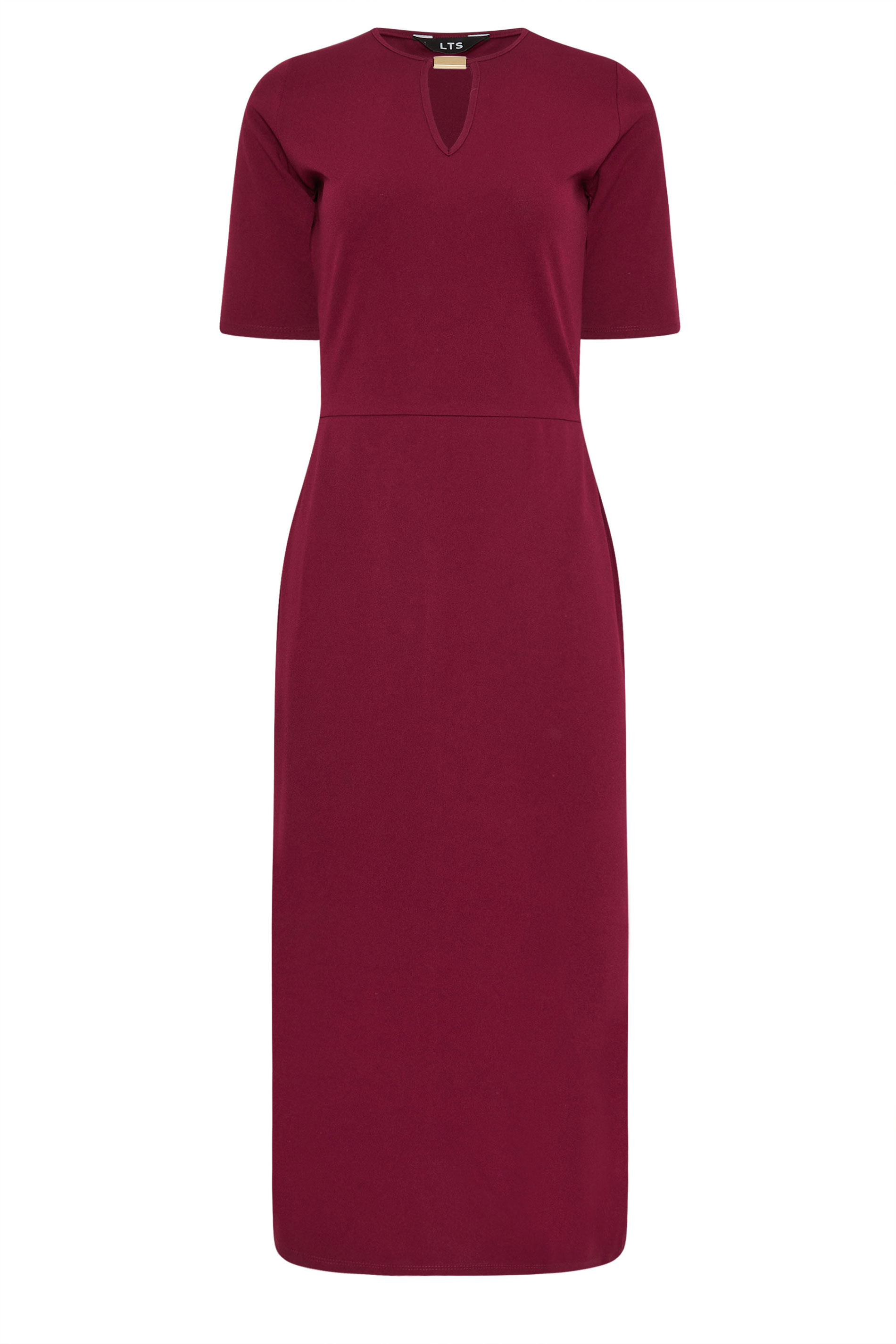 LTS Tall Red Keyhole Midi Dress | Long Tall Sally 5