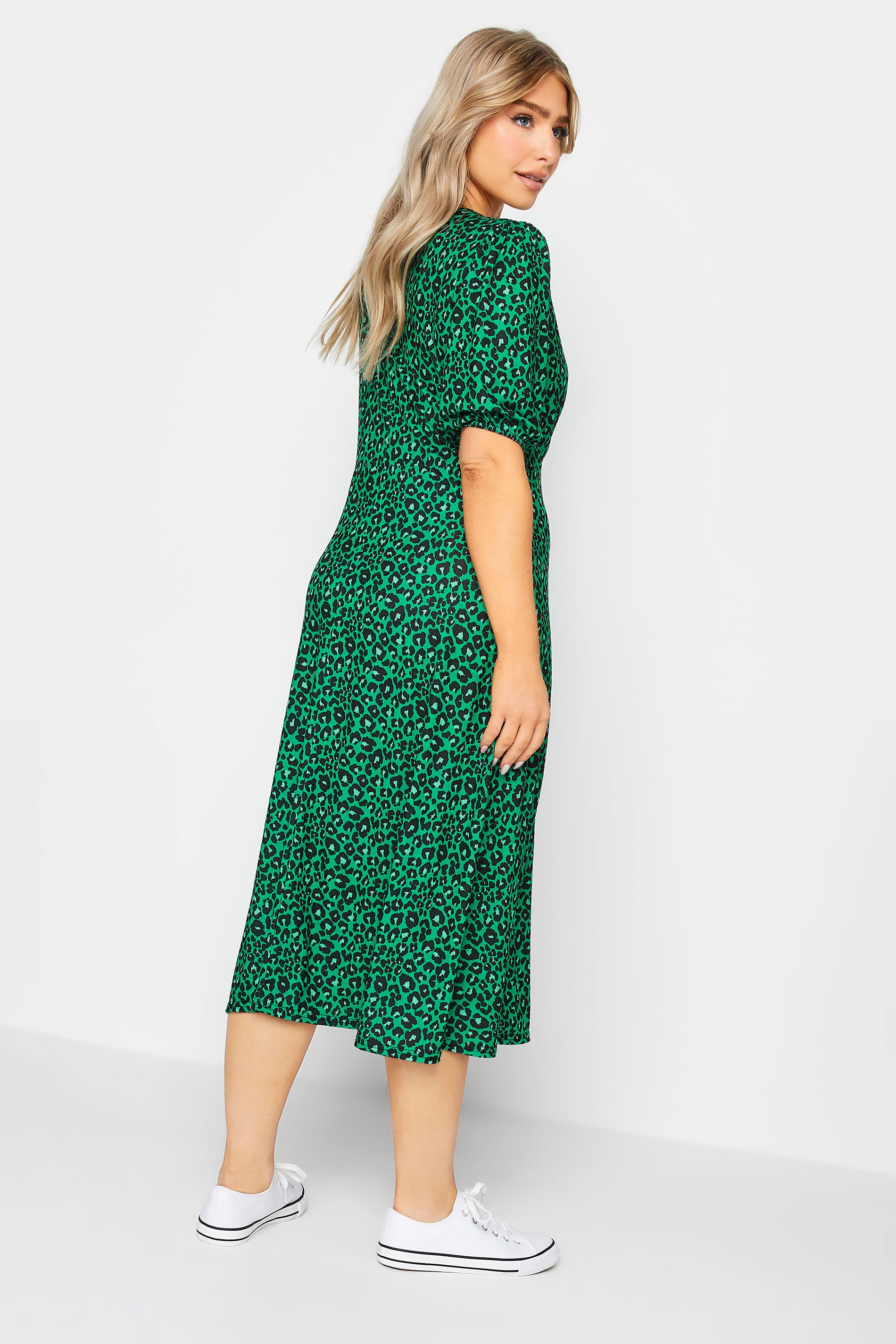 M&Co Green Leopard Print Dress | M&Co 3