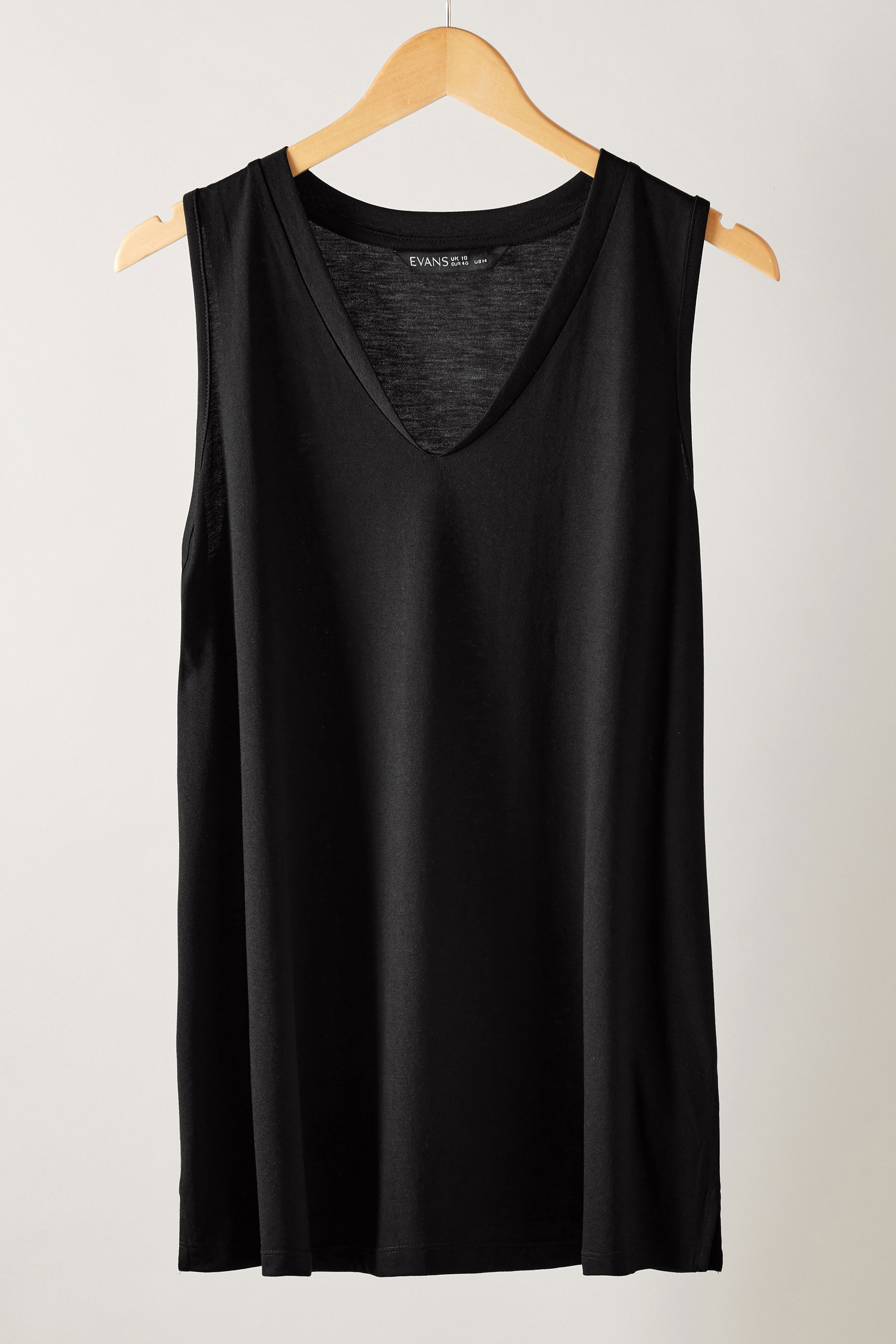 EVANS Plus Size Black Modal Rich Vest Top | Evans 5