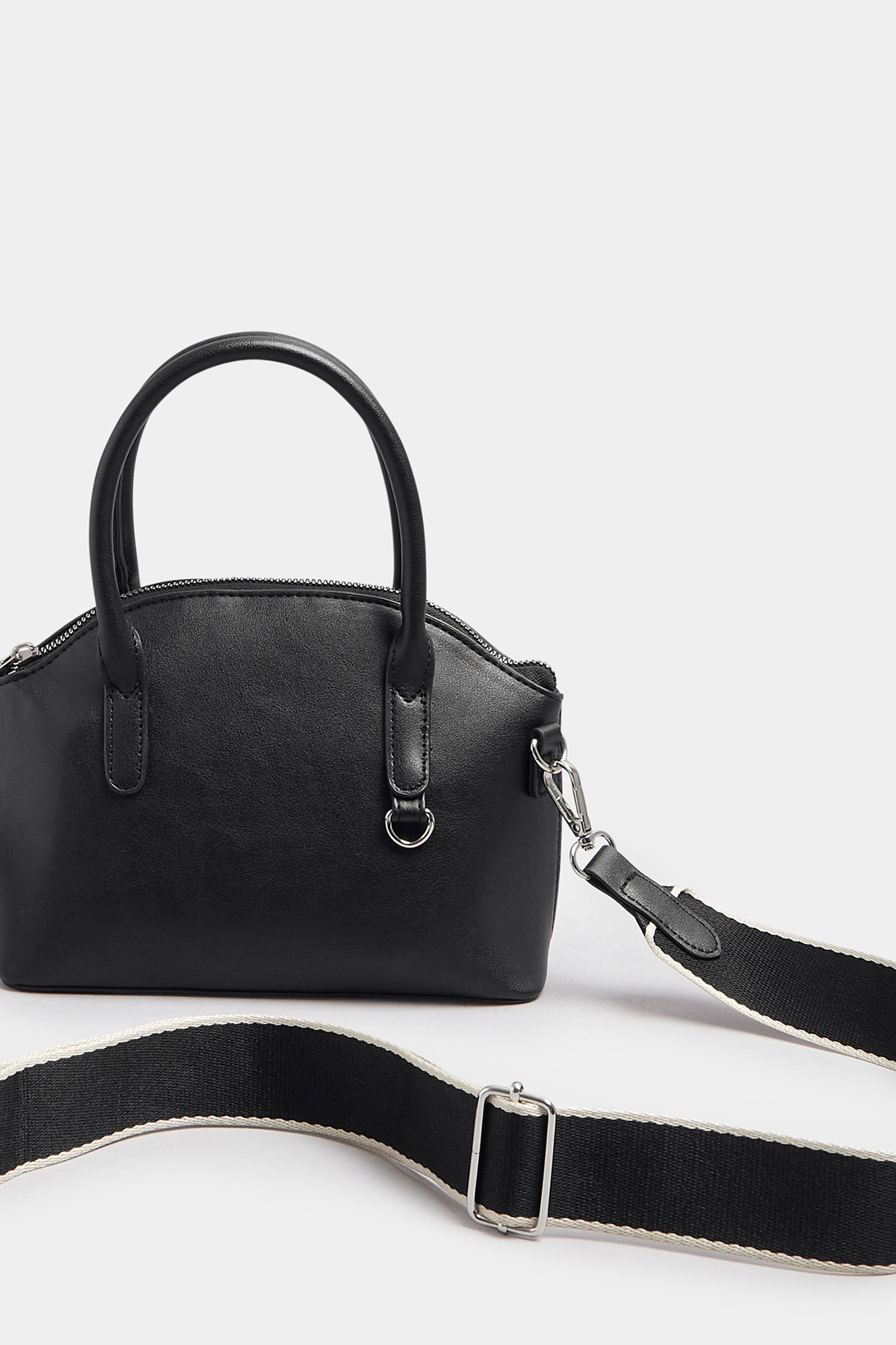 Black Contrast Strap Cross Body Bag | Yours Clothing 2