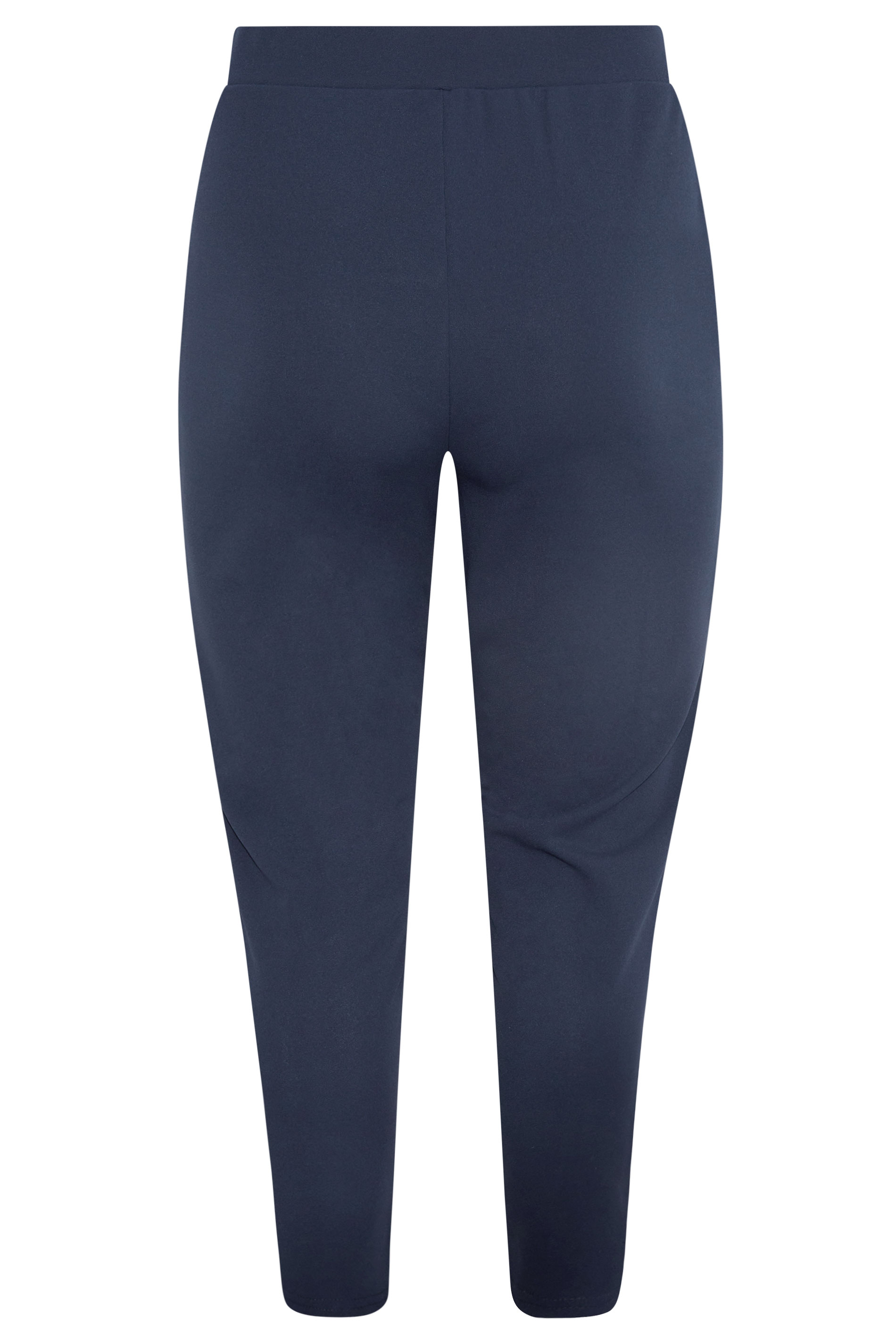 Plus Size Navy Blue Stretch Tapered Trousers | Yours Clothing 7