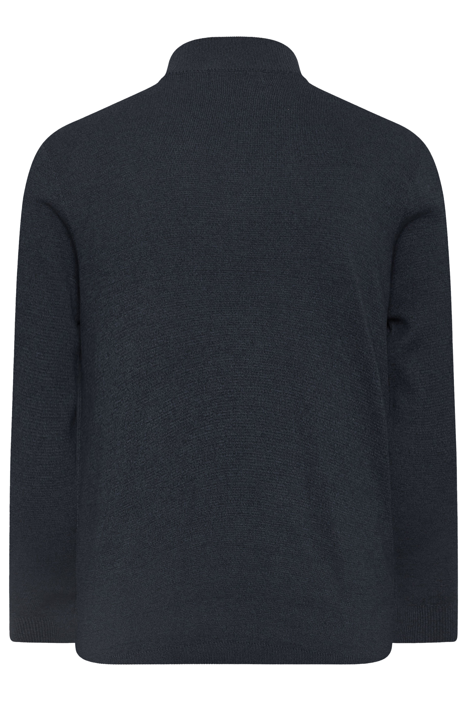 BadRhino Big & Tall Navy Blue Milano Quarter Zip Knit Jumper | BadRhino 4