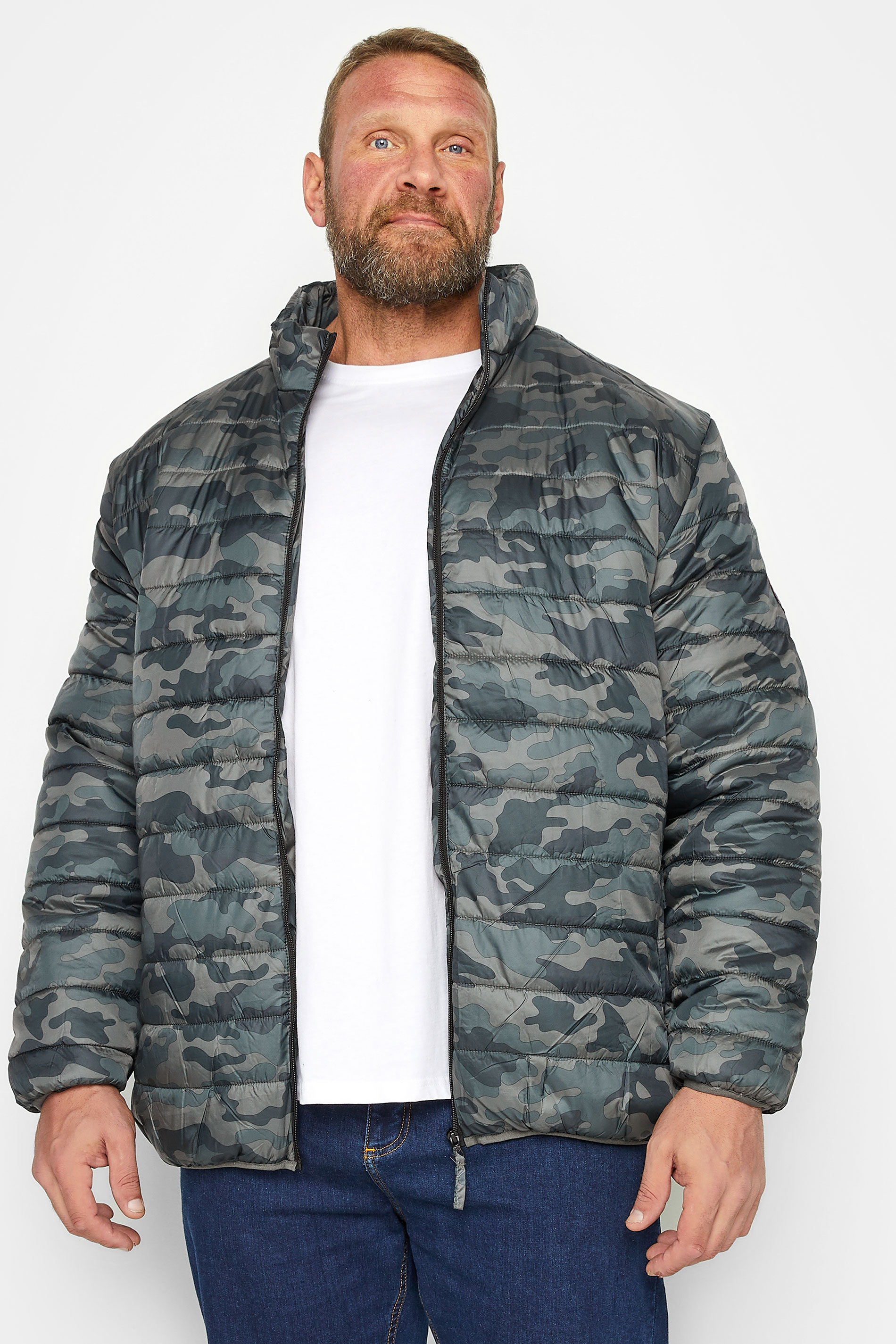 D555 Big & Tall Green Camo Puffer Jacket | BadRhino 3