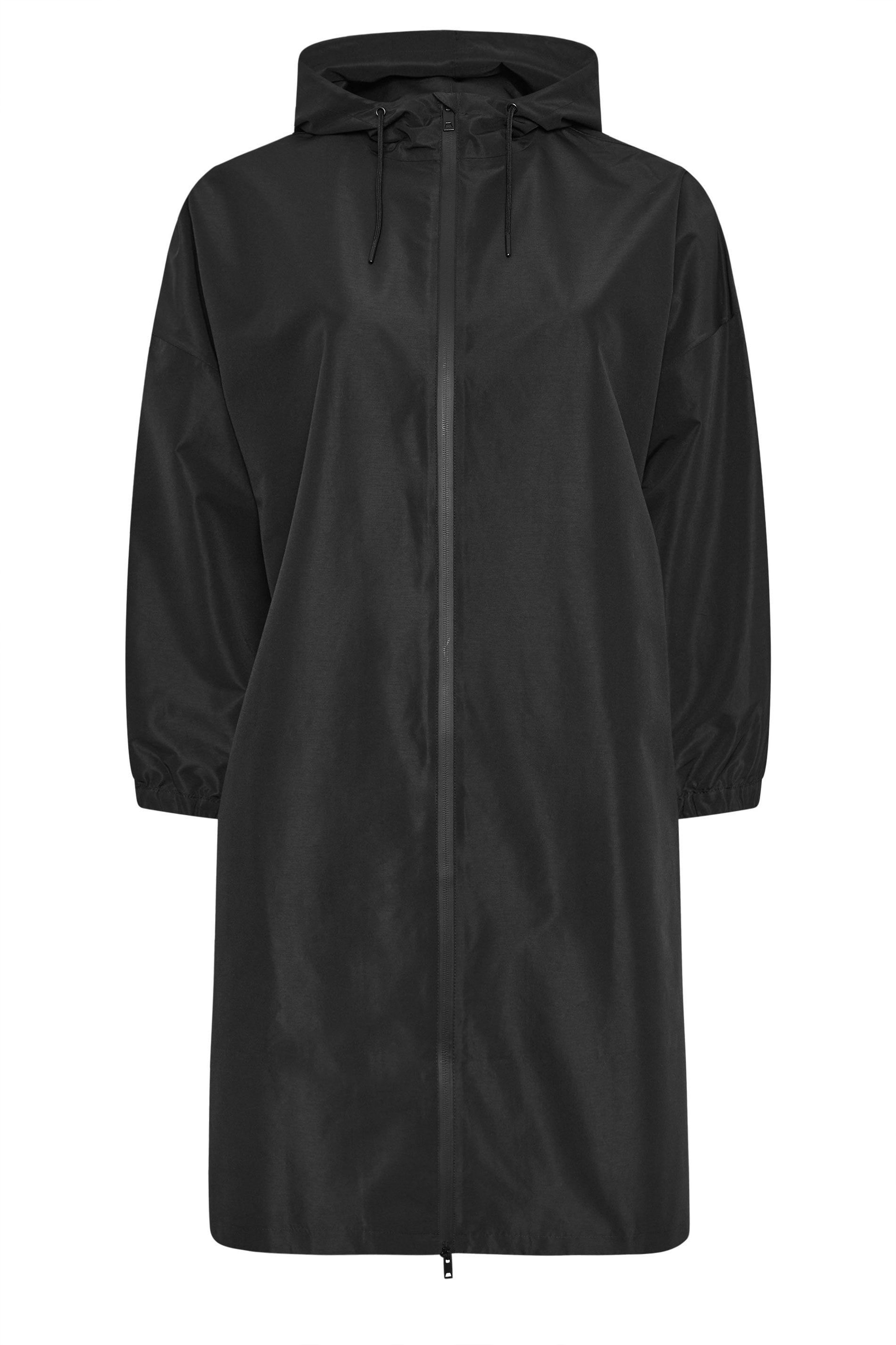 YOURS Plus Size Black Waterproof Longline Parka Jacket | Yours Clothing 5