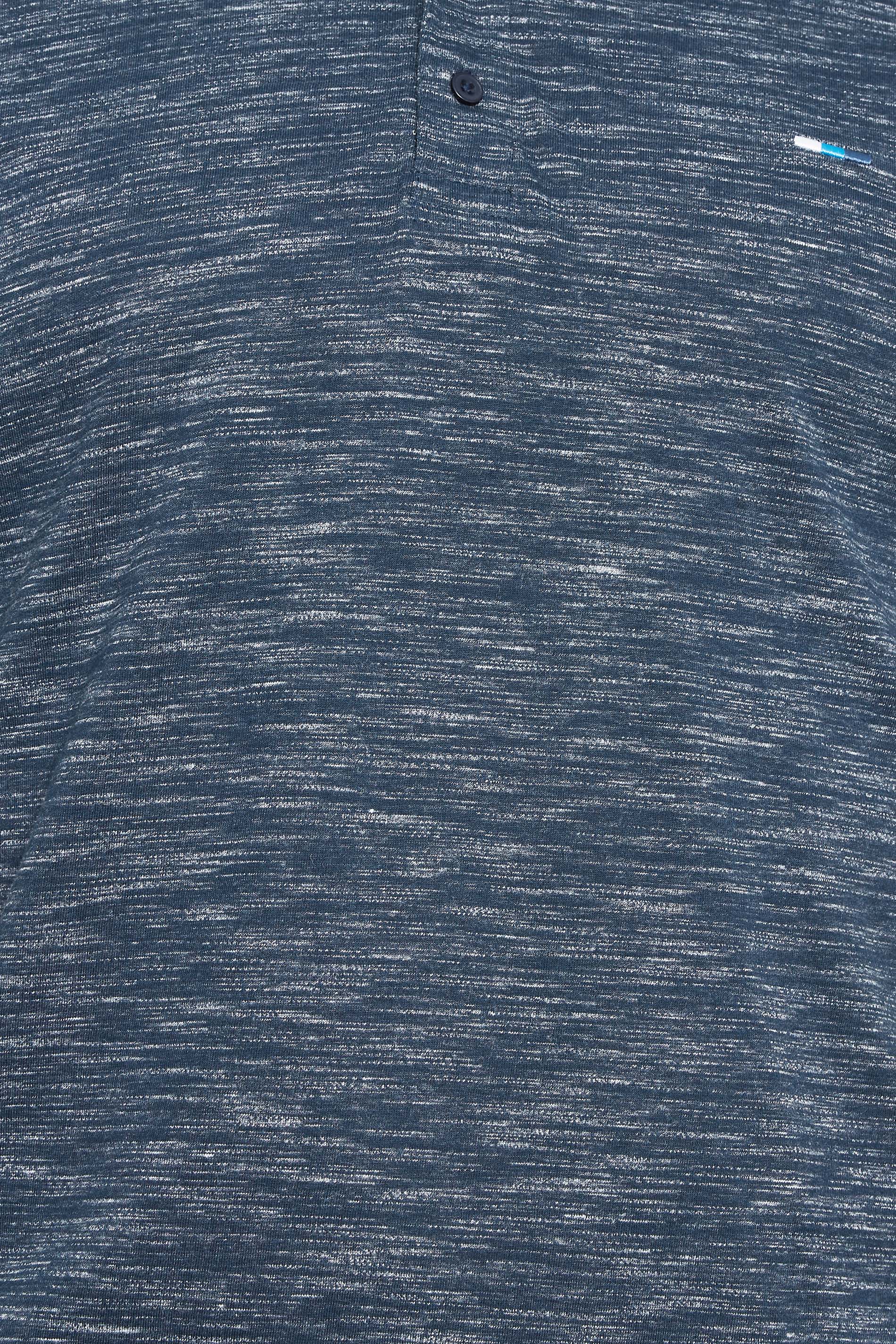 BadRhino Big & Tall Navy Blue Marl Polo Shirt | BadRhino 6