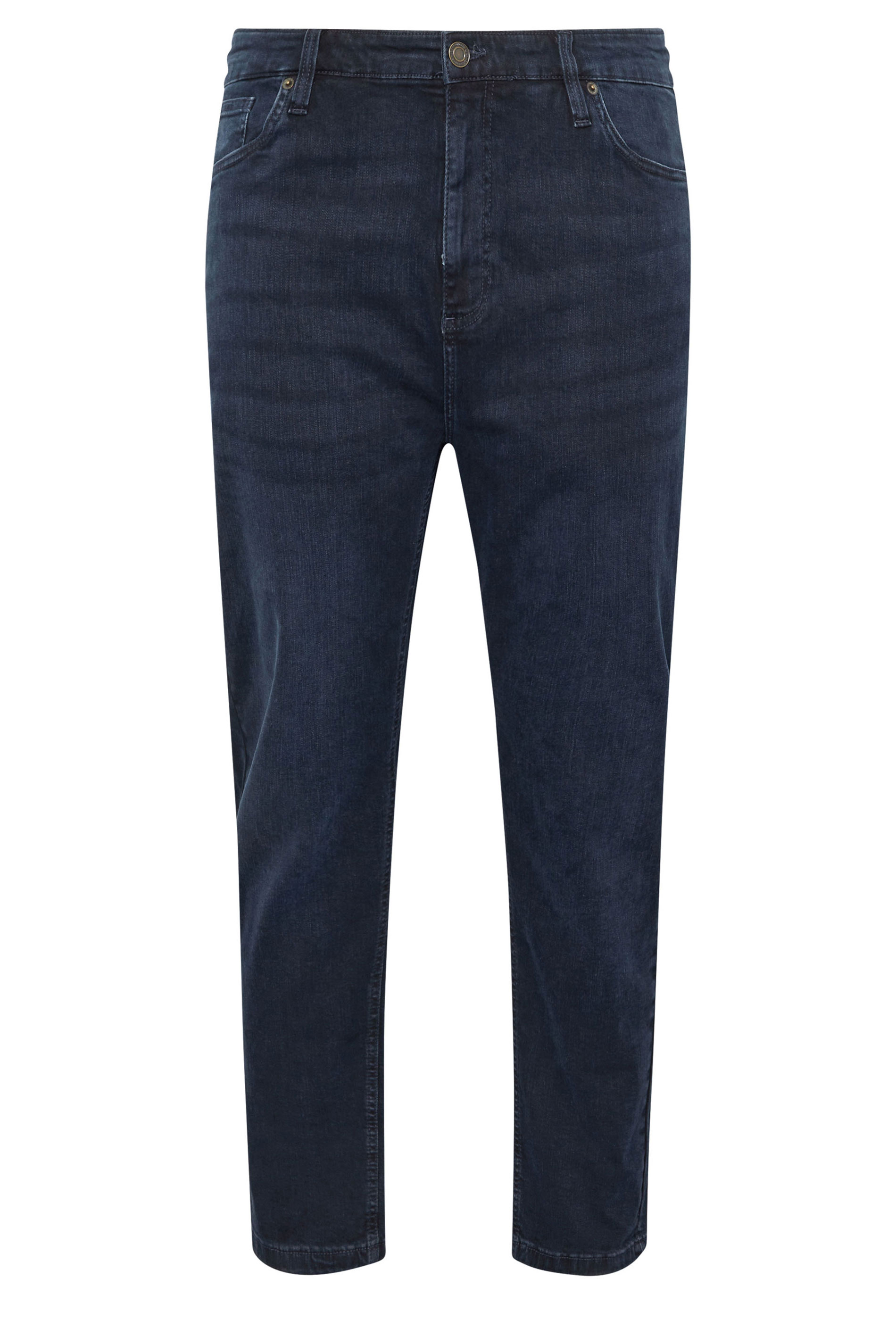 BadRhino Big & Tall Ink Blue Straight Leg Stretch Jeans | BadRhino 5