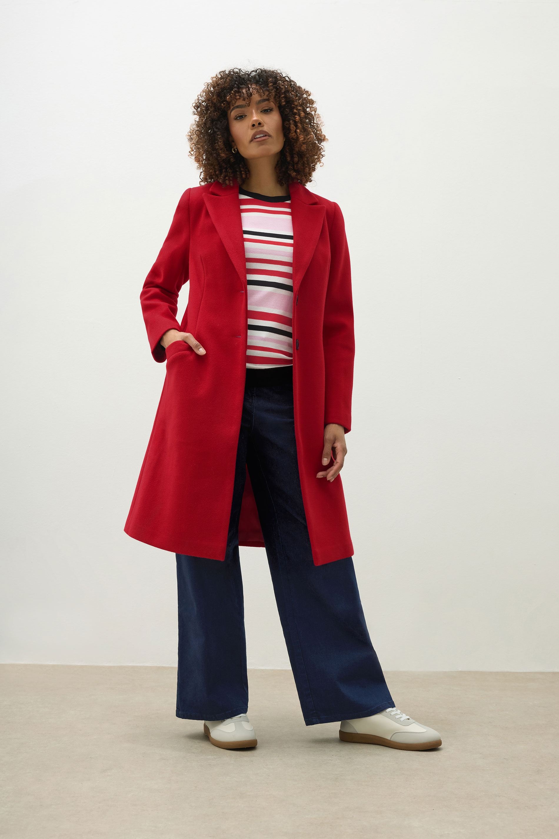 M&Co Red Midi Tailored Formal Coat | M&Co 4