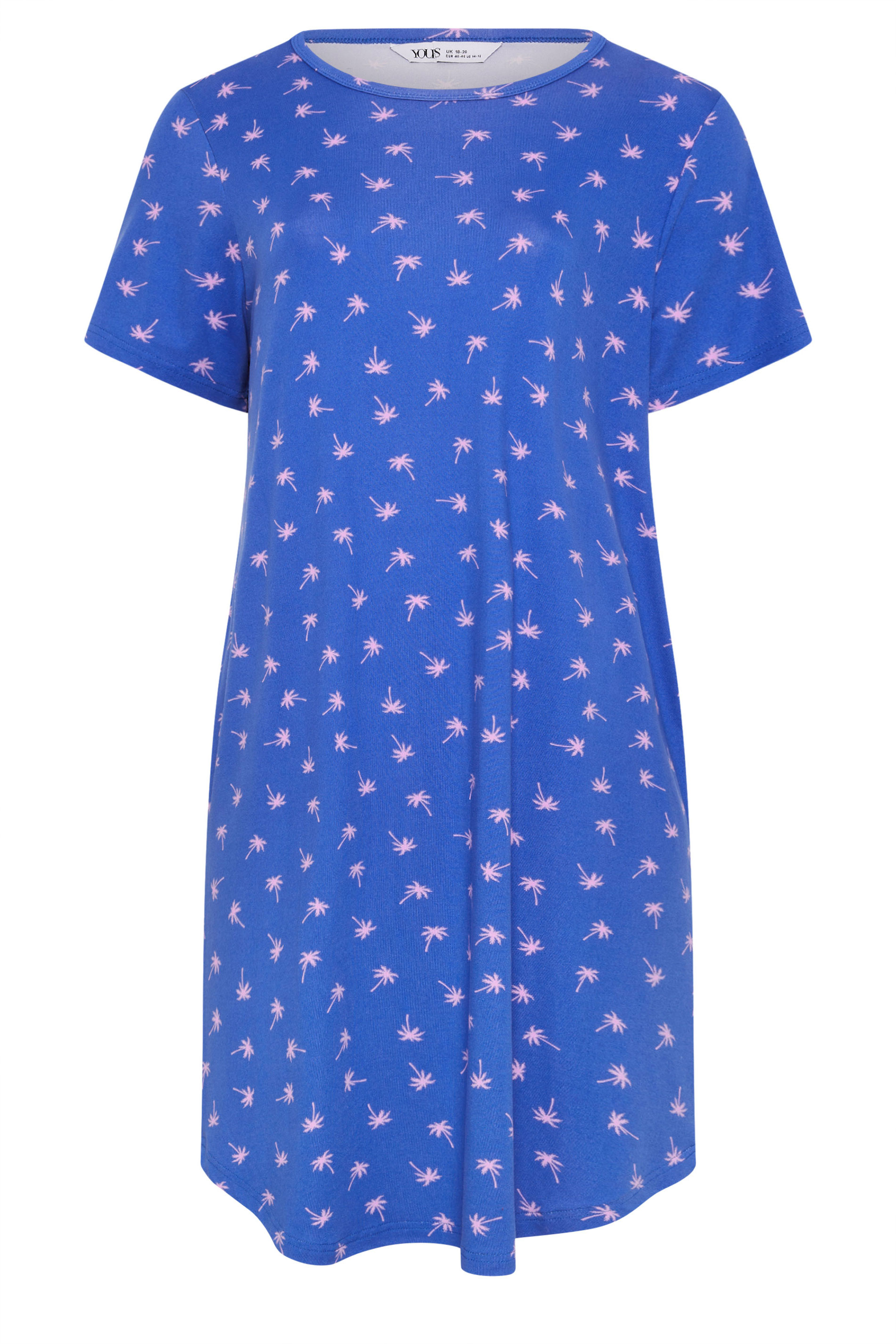 YOURSET 2 PACK Plus Size Pink Soft Touch Palm Tree Nightdresses | Yours Clothing 10