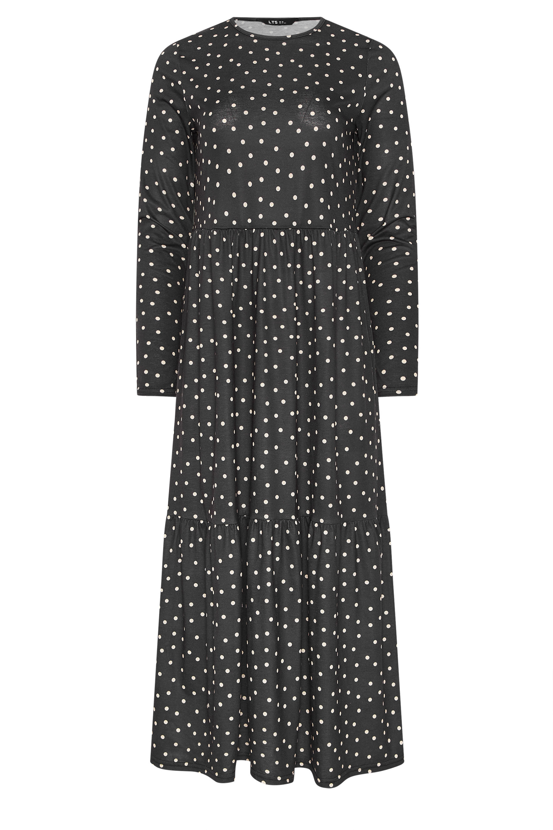 LTS Tall Women's Black Polka Dot Midi Dress | Long Tall Sally 5
