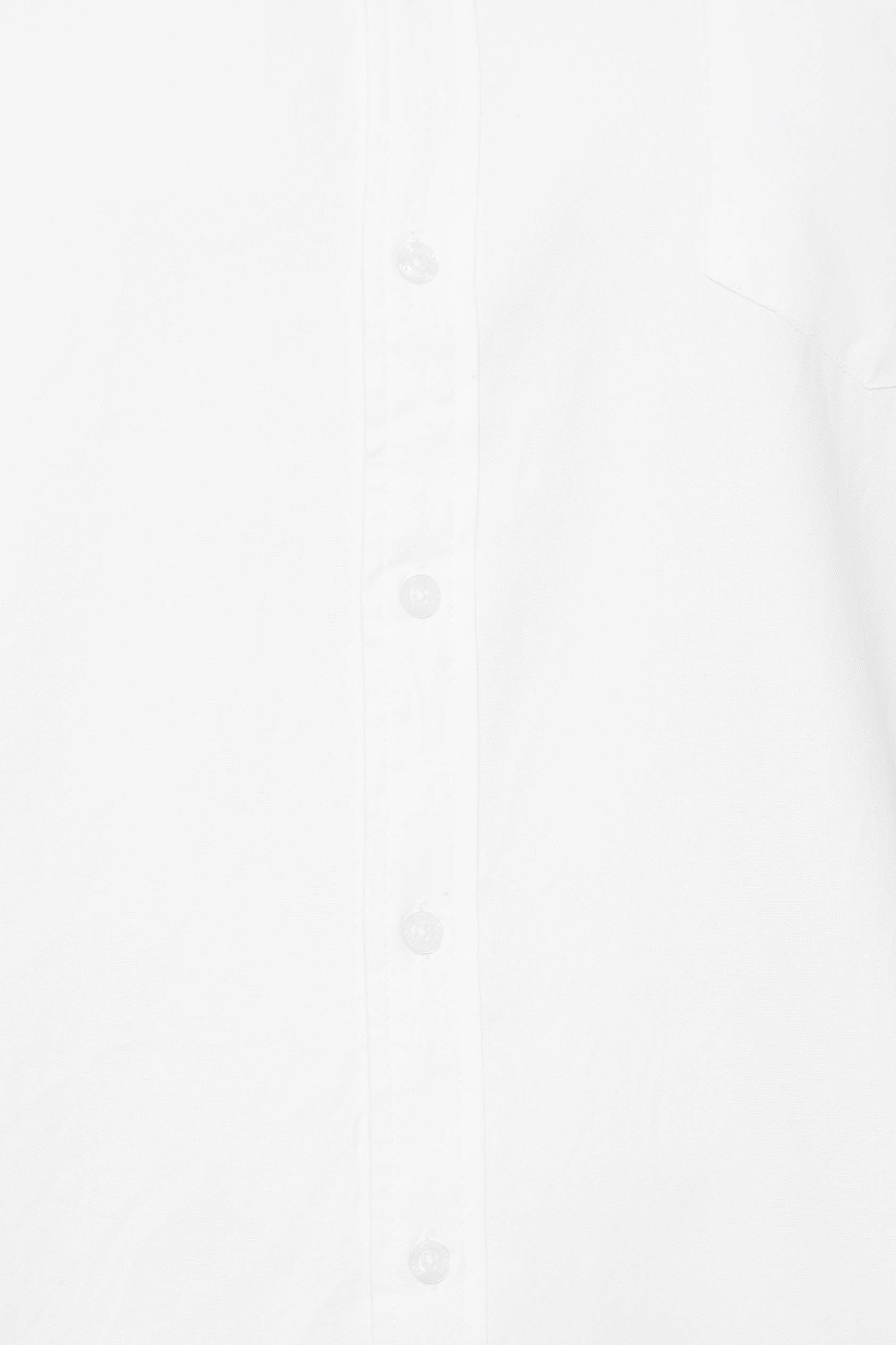 D555 Big & Tall White Long Sleeve Oxford Shirt | BadRhino 1