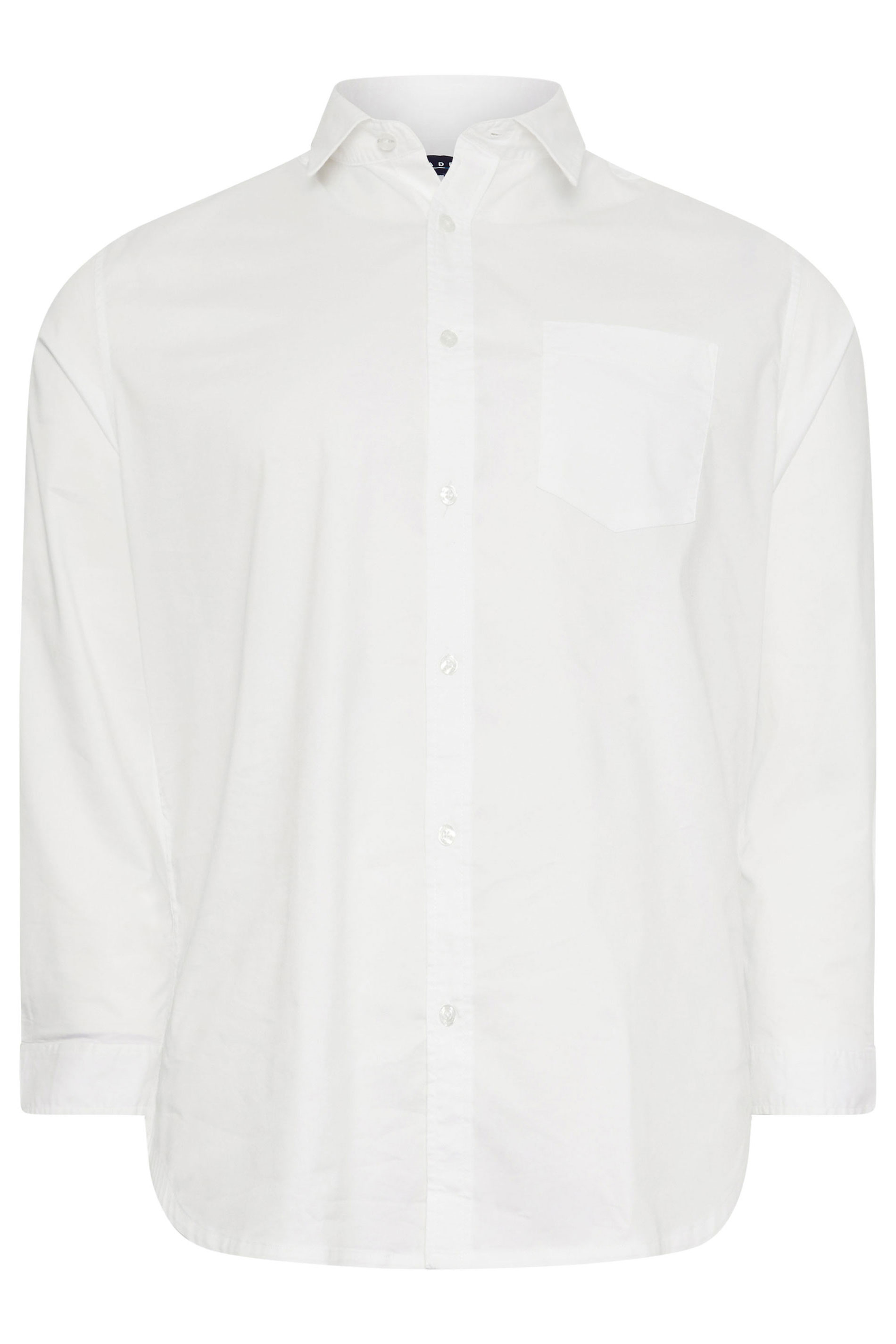 BadRhino Big & Tall White Stretch Long Sleeve Shirt | BadRhino 2