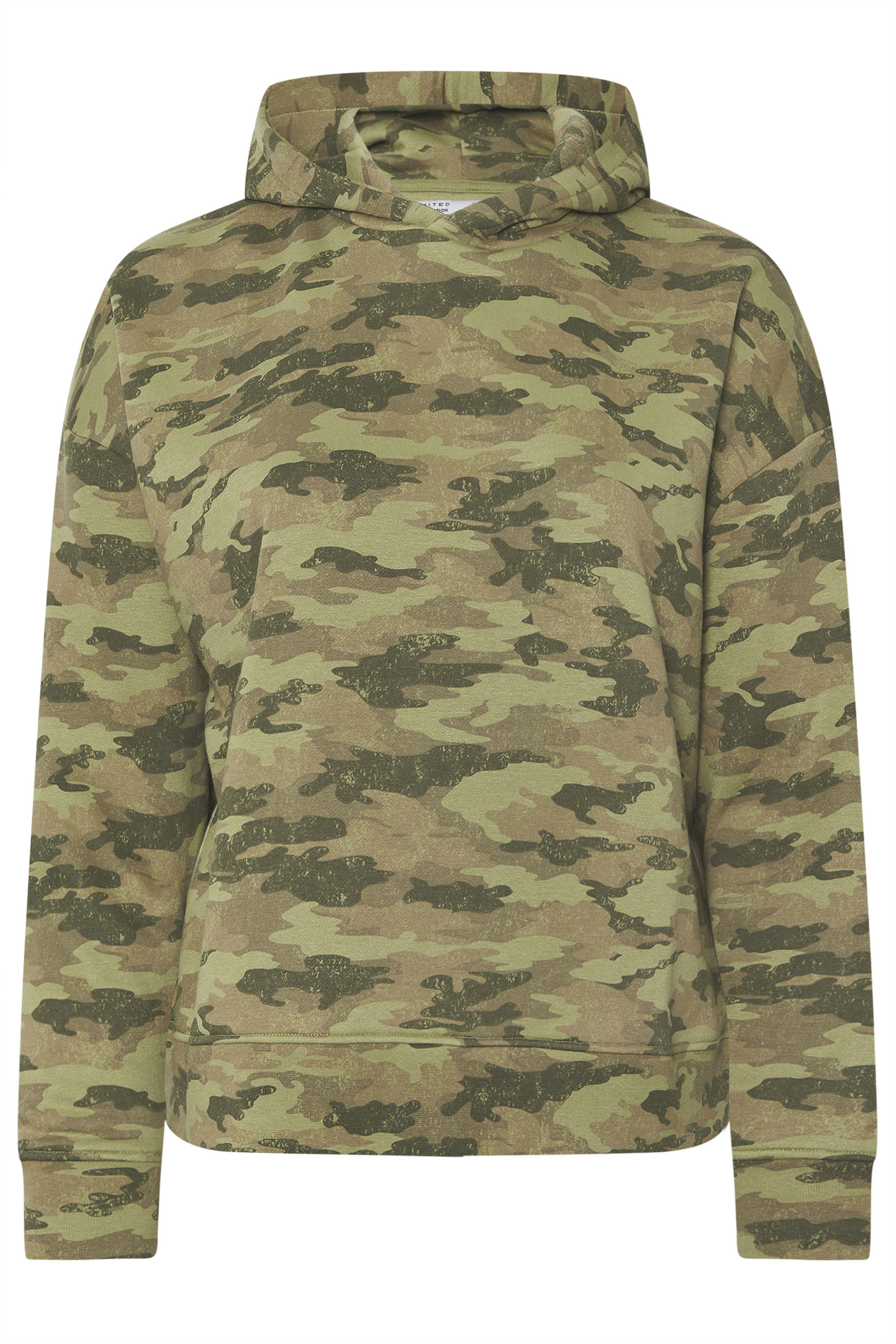 LIMITED COLLECTION Plus Size Khaki Green Print Hoodie | Yours Clothing 6