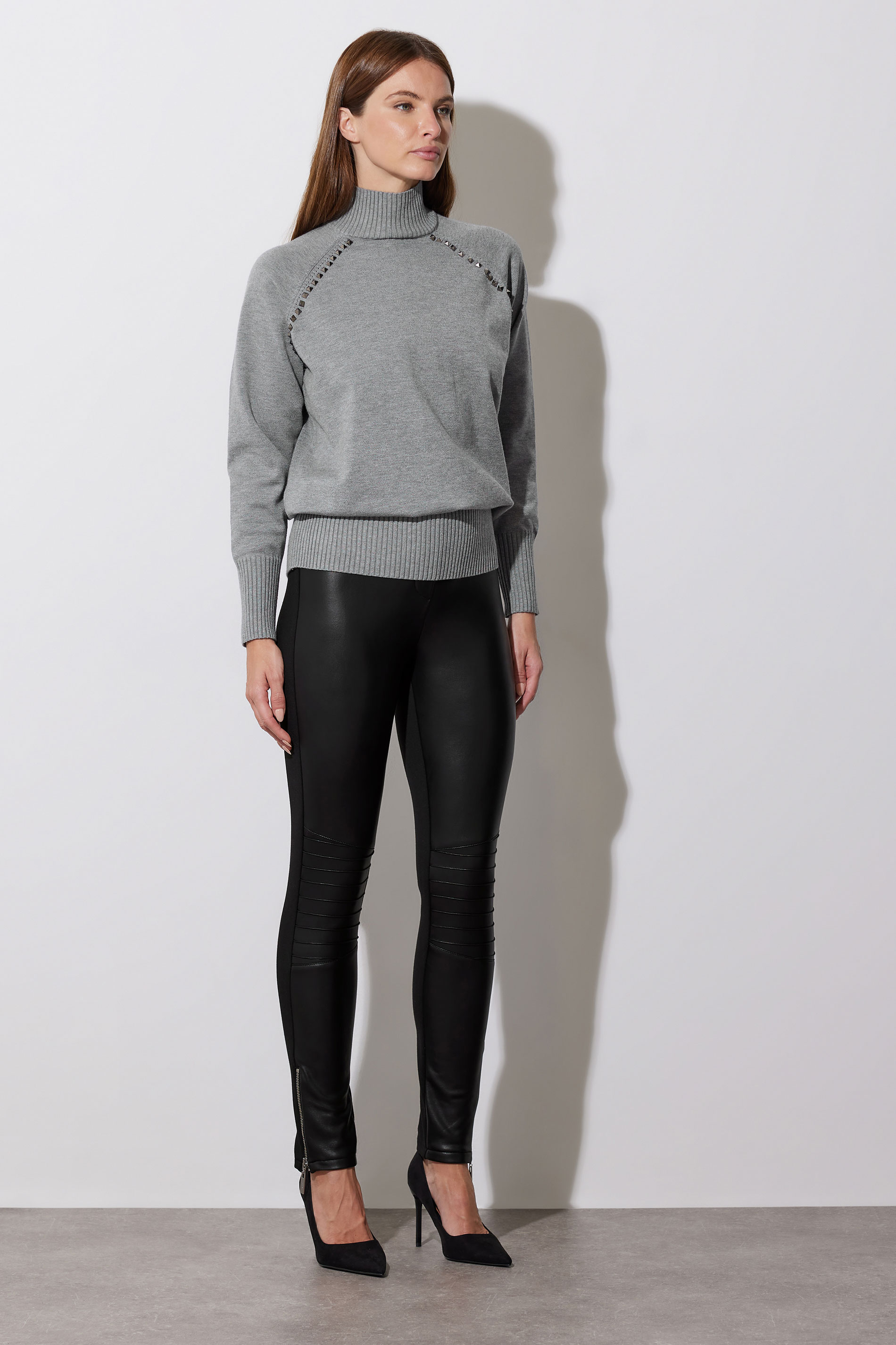 STAR Grey Stud Embellished Raglan Jumper | StarByJM 2