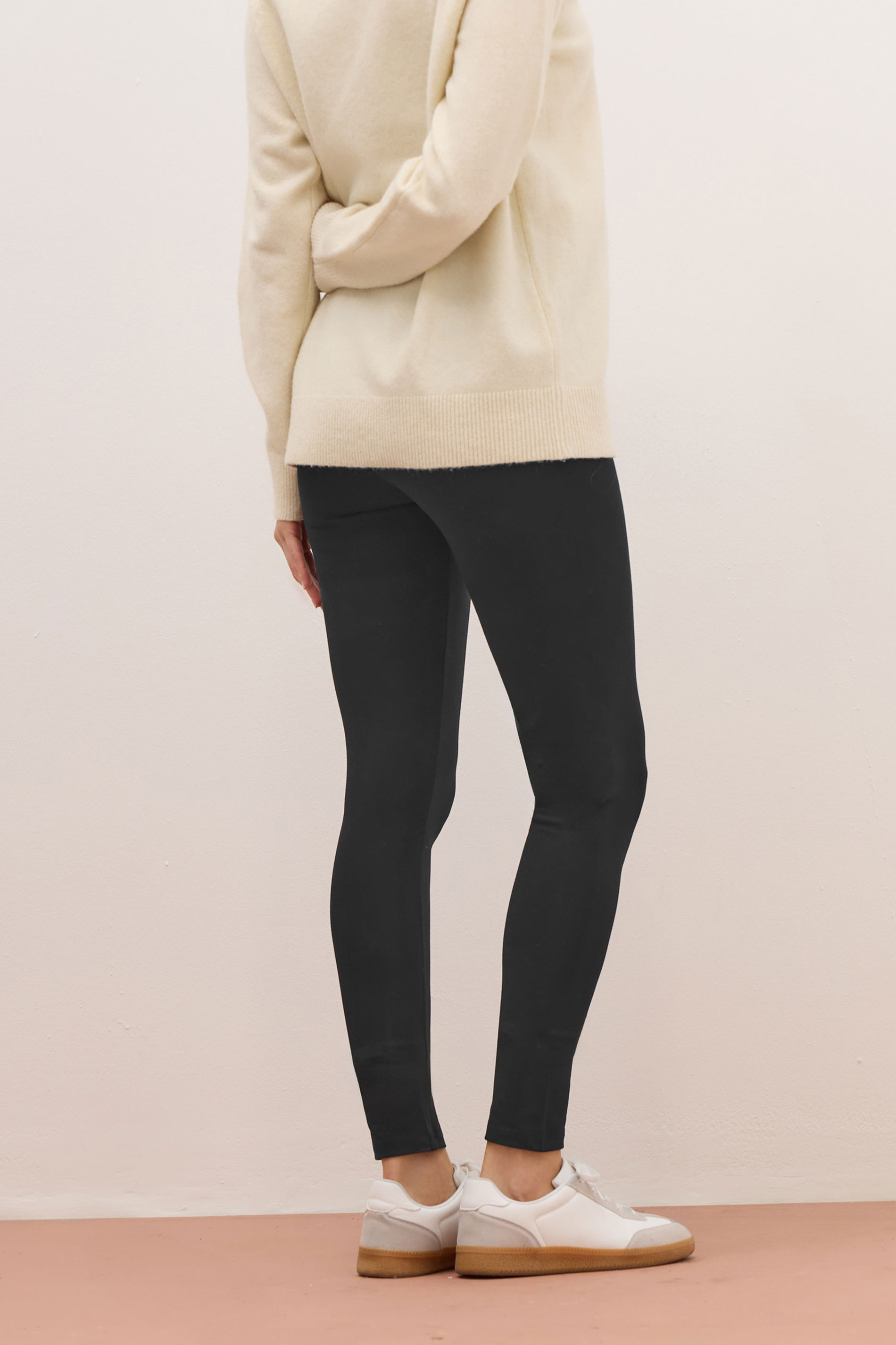 LTS PREMIUM Tall Womens Black Cotton Stretch Leggings | Long Tall Sally 2