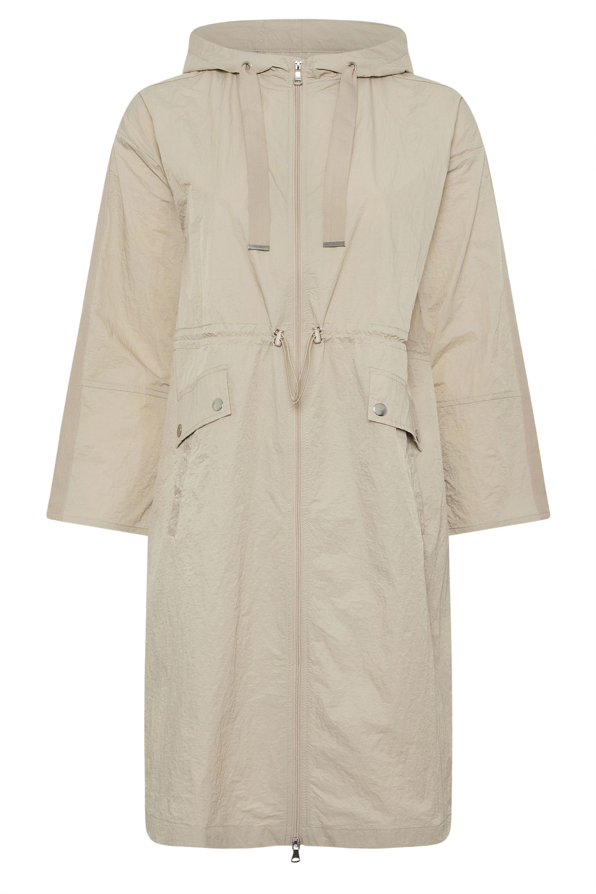 YOURS Plus Size Natural Brown Lightweight Longline Parka Jacket | Yours Clothing 6