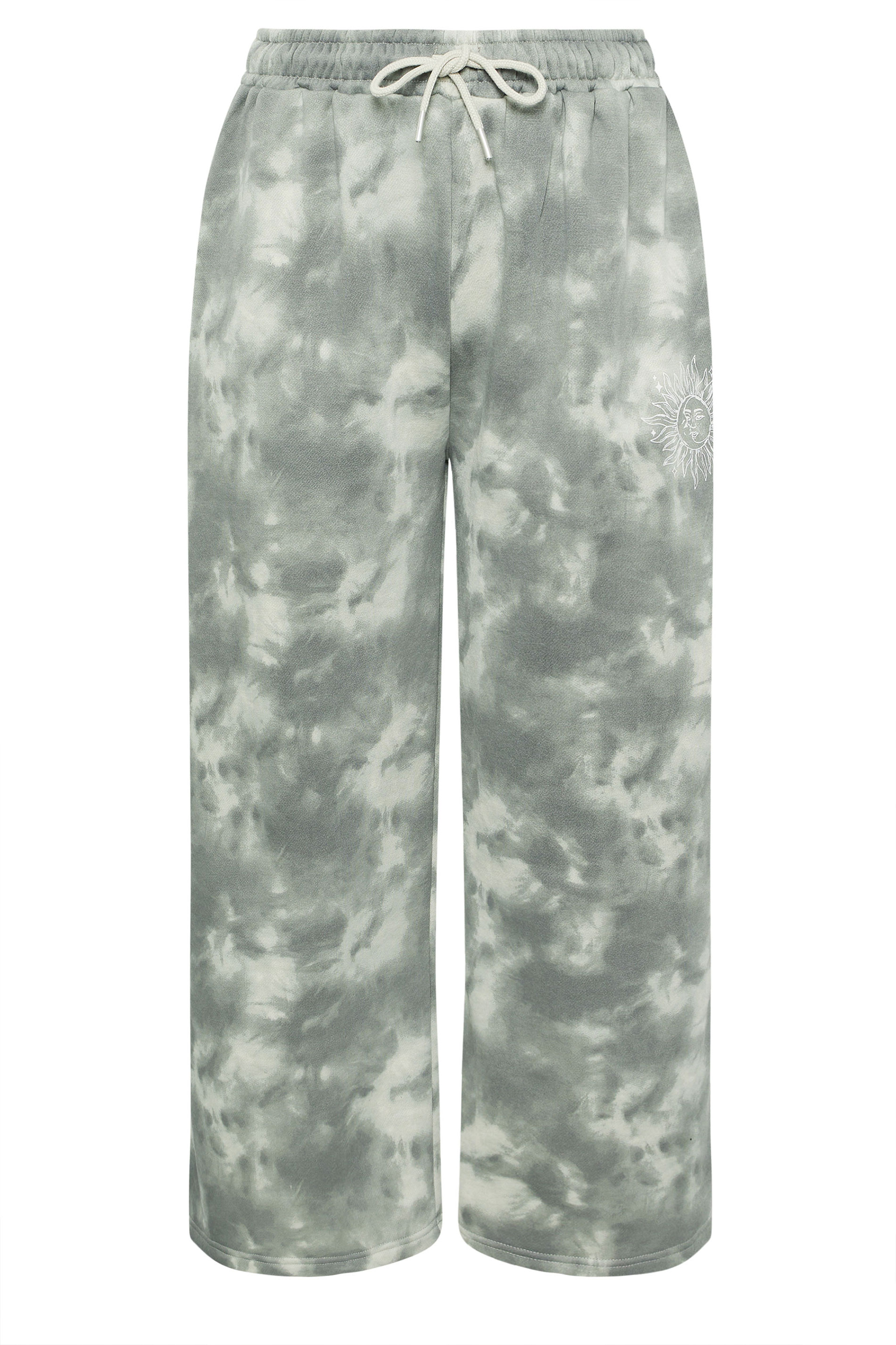 LIMITED COLLECTION Plus Size Grey Graphic Tie Dye Joggers | Yours Clothing 6