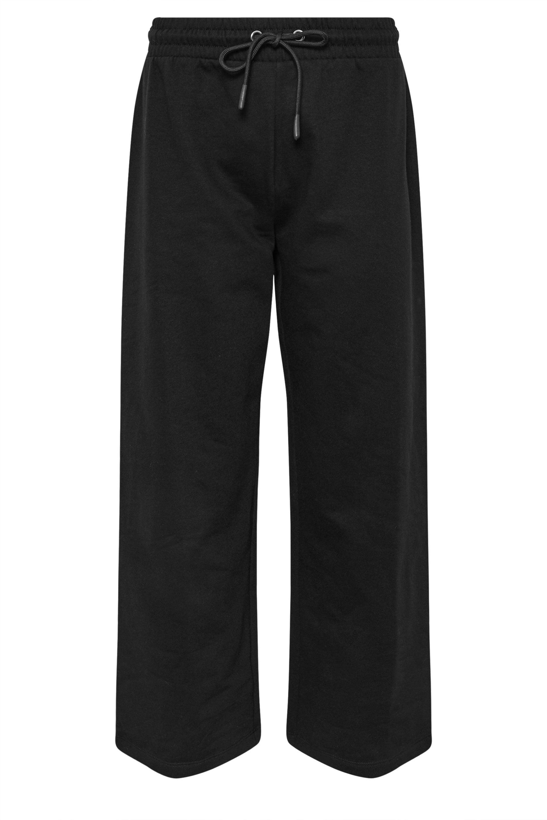 M&Co Petite Black Wide Leg Joggers | M&Co 5