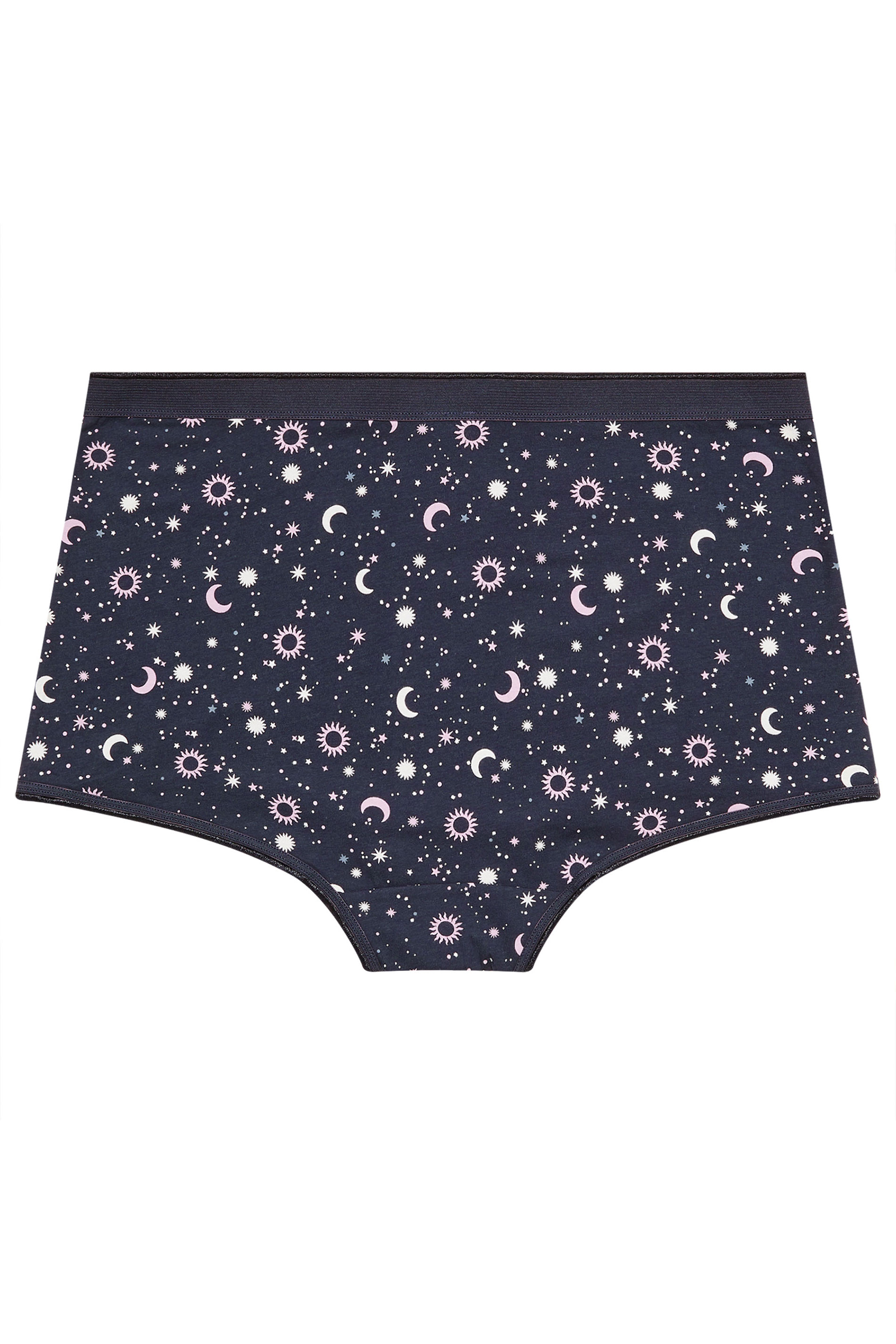 YOURSET 5 PACK Plus Size Navy Blue Celestial Print Shorts | Yours Clothing 10