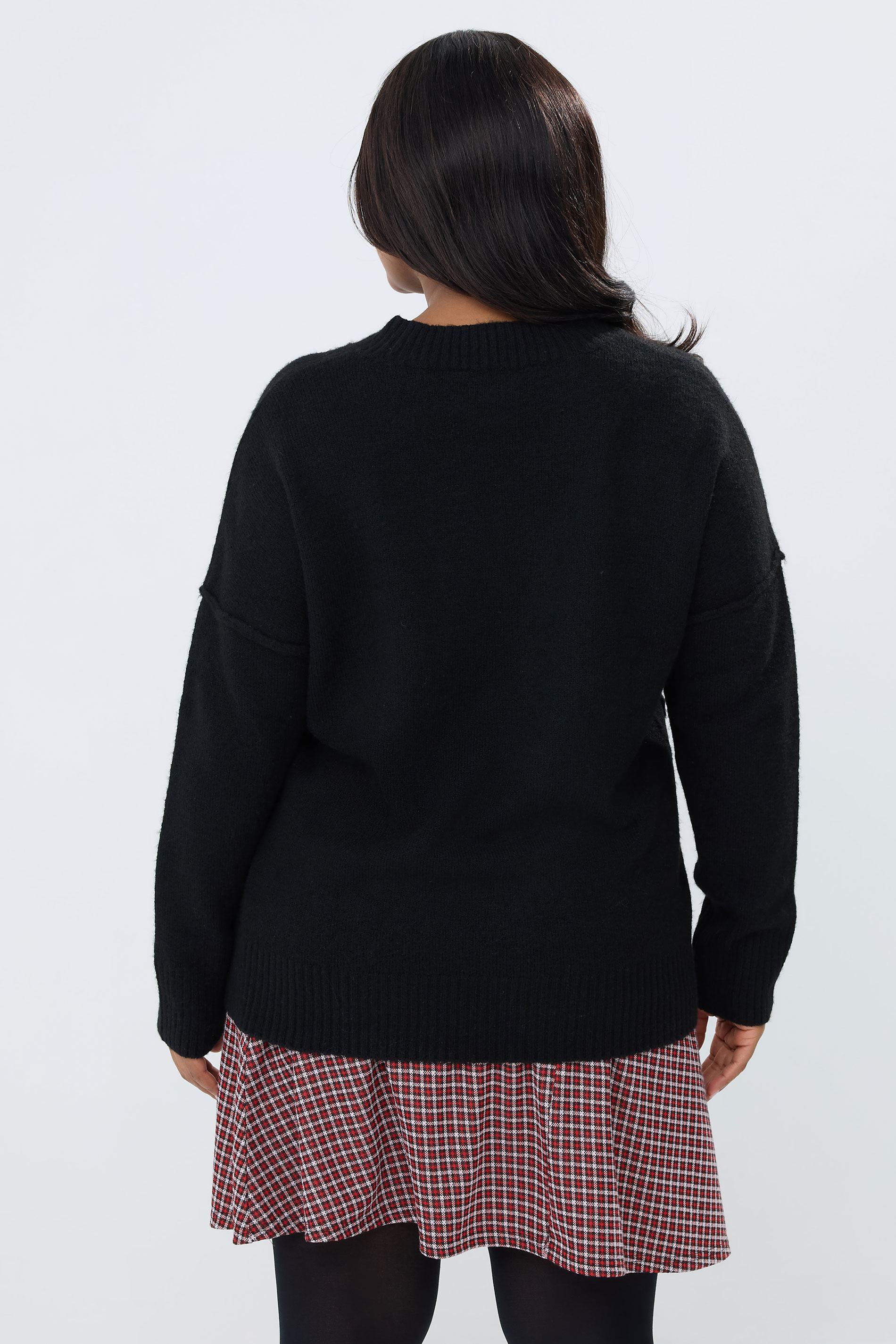 YOURS Plus Size Red Check Mini Skirt | Yours Clothing 2